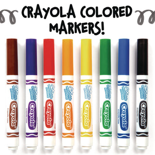 Broad Line Washable Markers, Broad Bullet Tip, Black, 12/Box