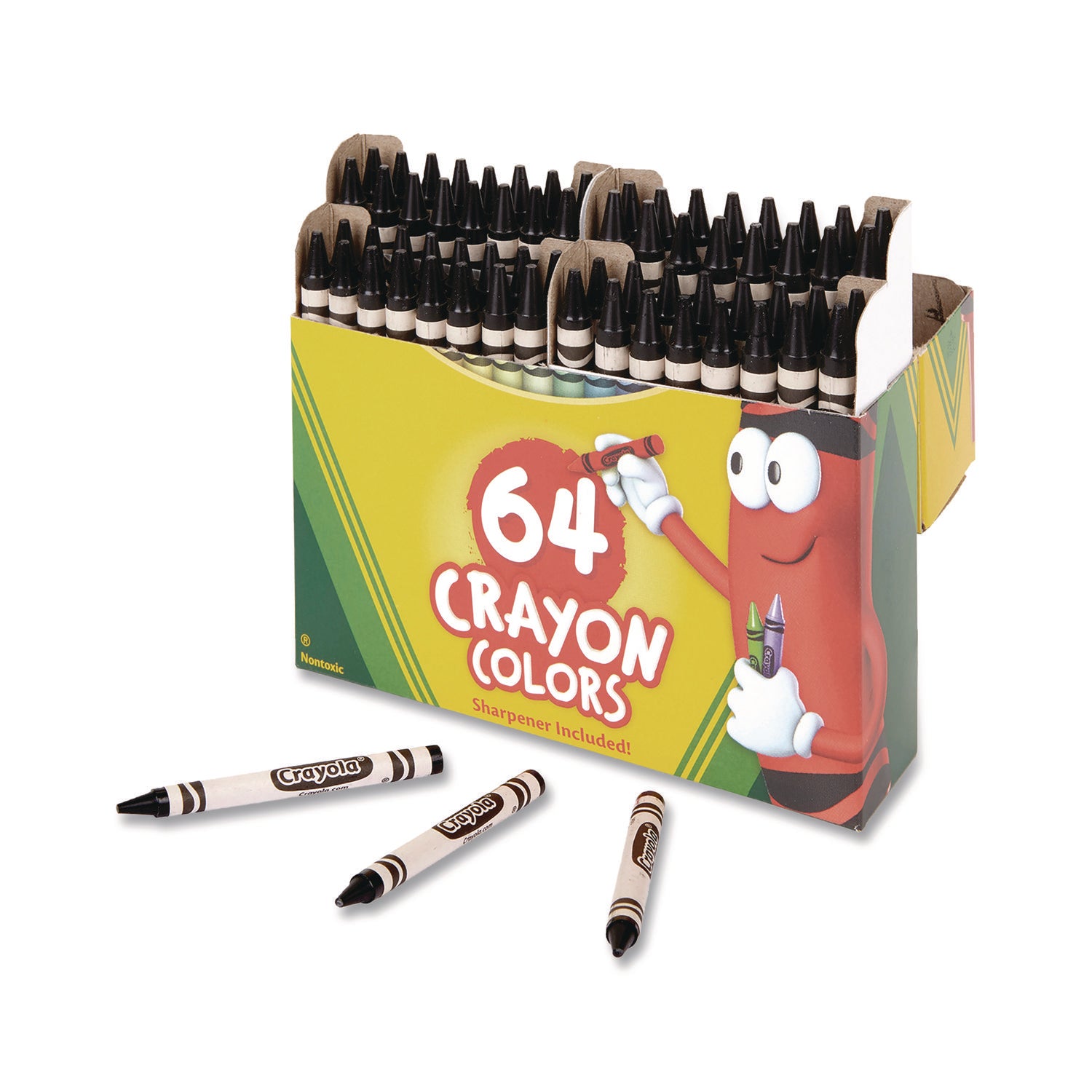 Bulk Crayons, Black, 12/Box - 4