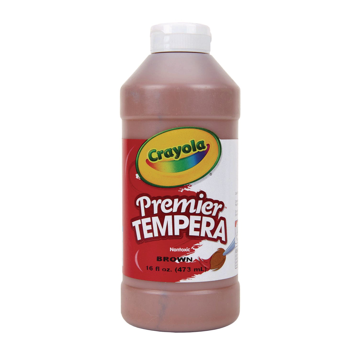 Premier Tempera Paint, Brown, 16 oz Bottle - 1