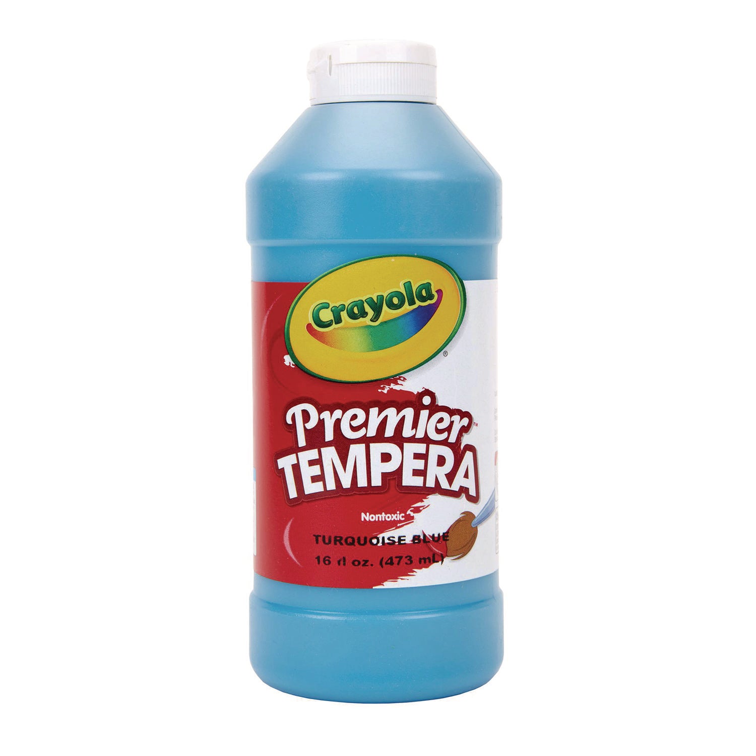 Premier Tempera Paint, Turquoise, 16 oz Bottle - 1