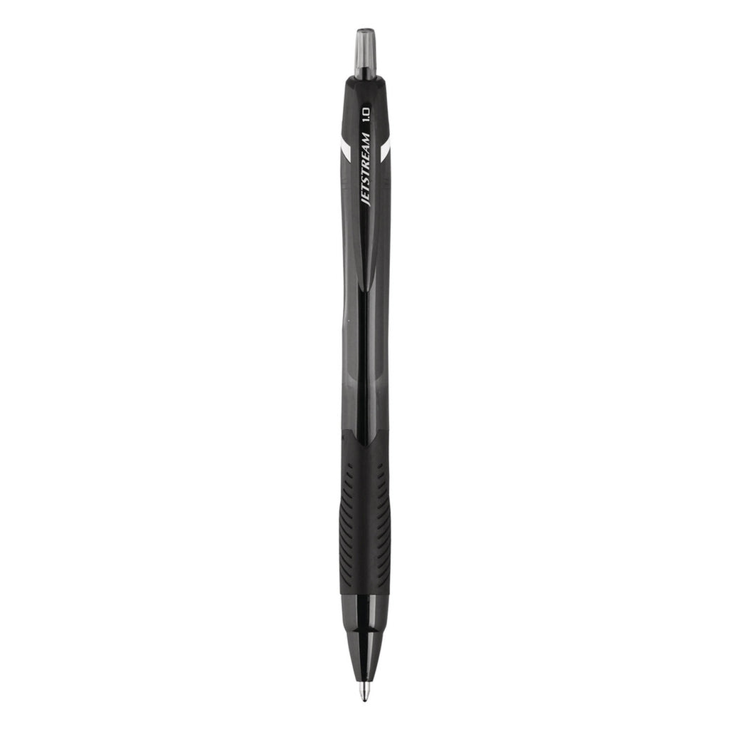 uni Jetstream Elements Ballpoint Pen - Medium Pen Point - 1 mm Pen Point Size - Black Gel-based Ink - 1 Dozen