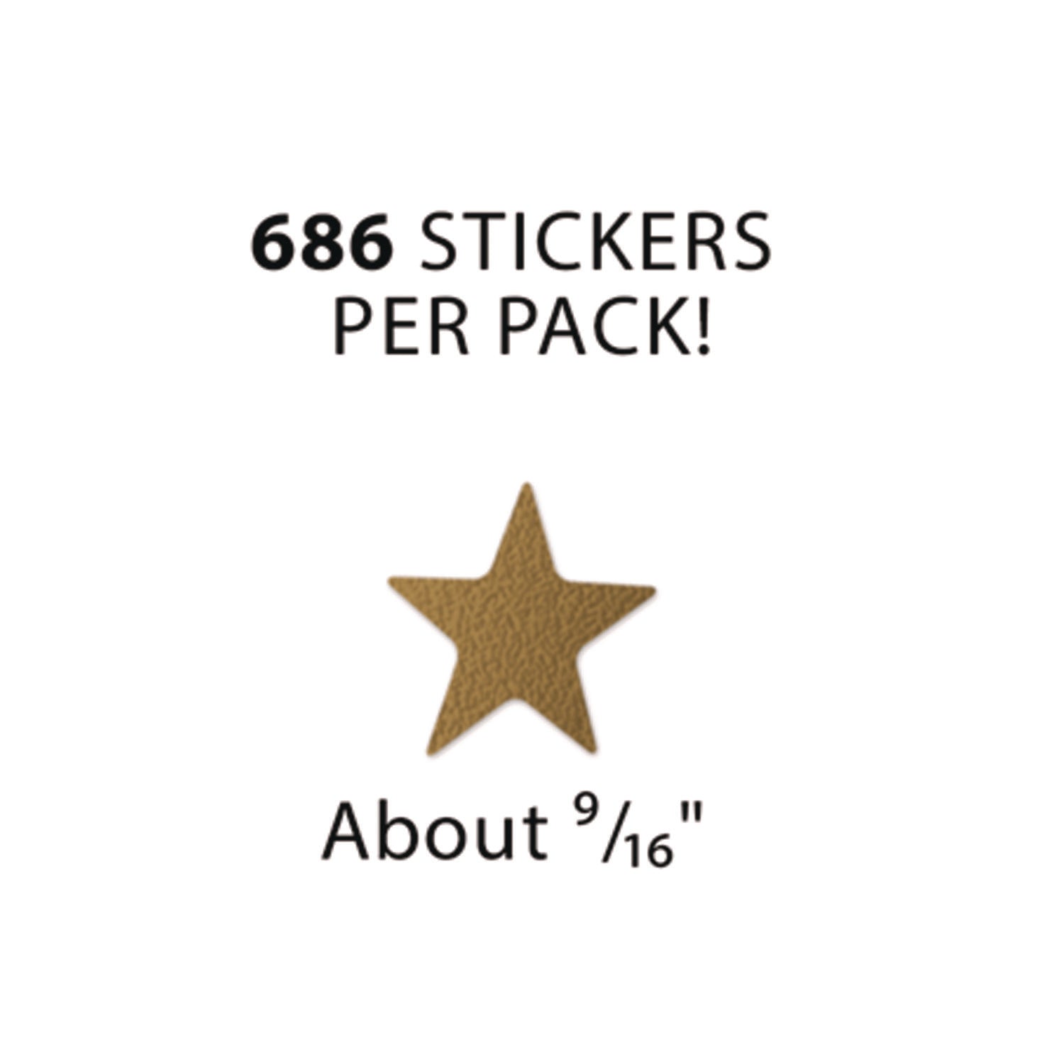 Sticker Valu-Pak, Foil Stars, 686/Pack - 4