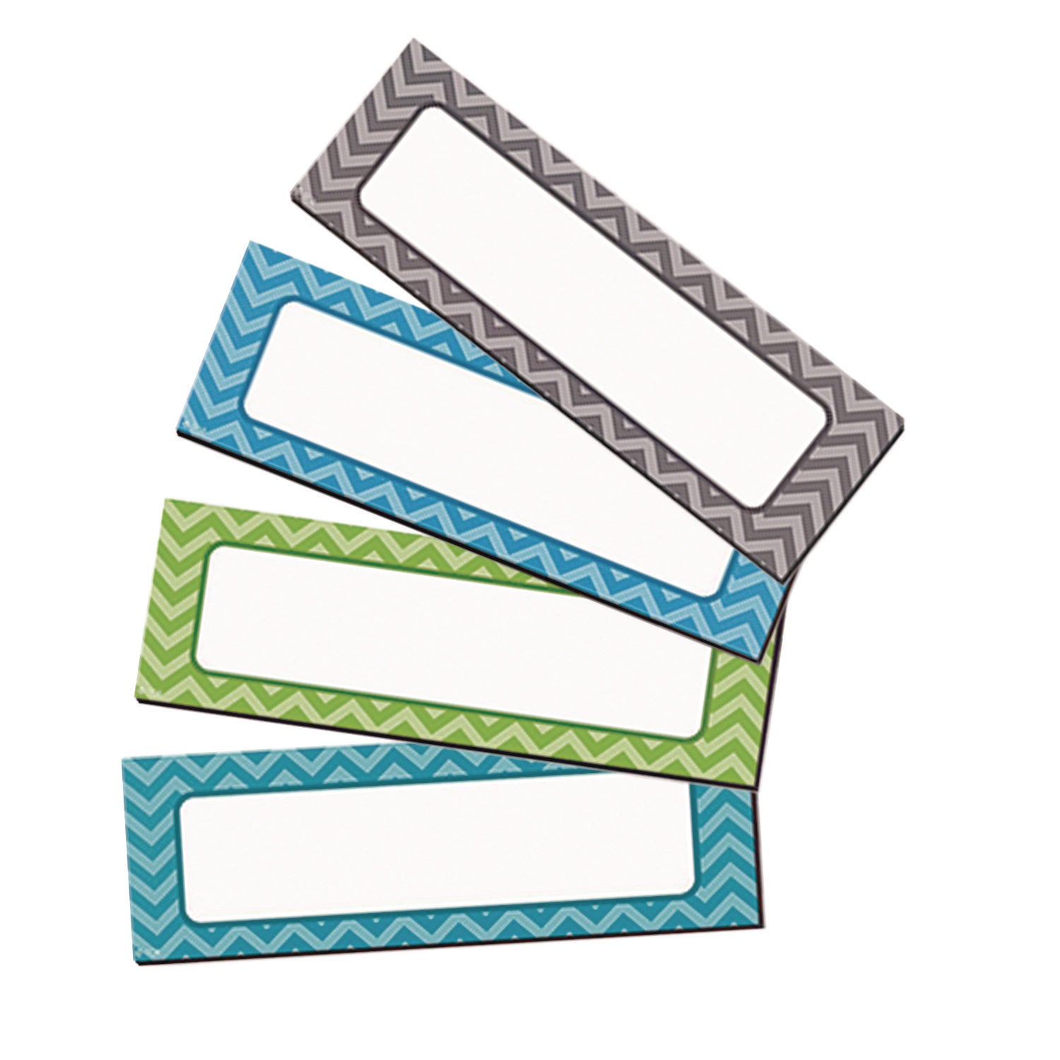 Chevron Labels Magnetic Accents, 10 Assorted Colors, 4.75" x 1.5", 20/Pack - 2