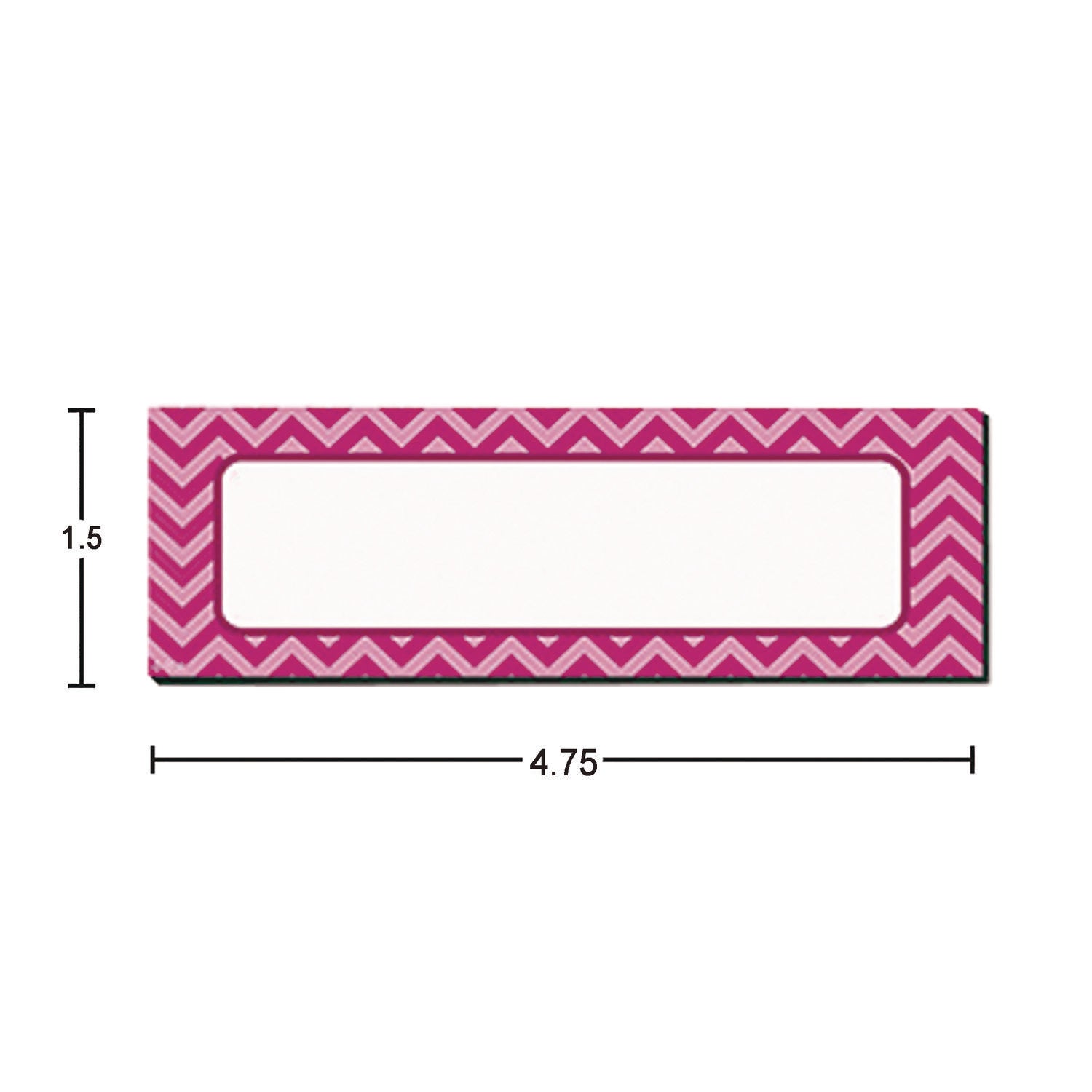 Chevron Labels Magnetic Accents, 10 Assorted Colors, 4.75" x 1.5", 20/Pack