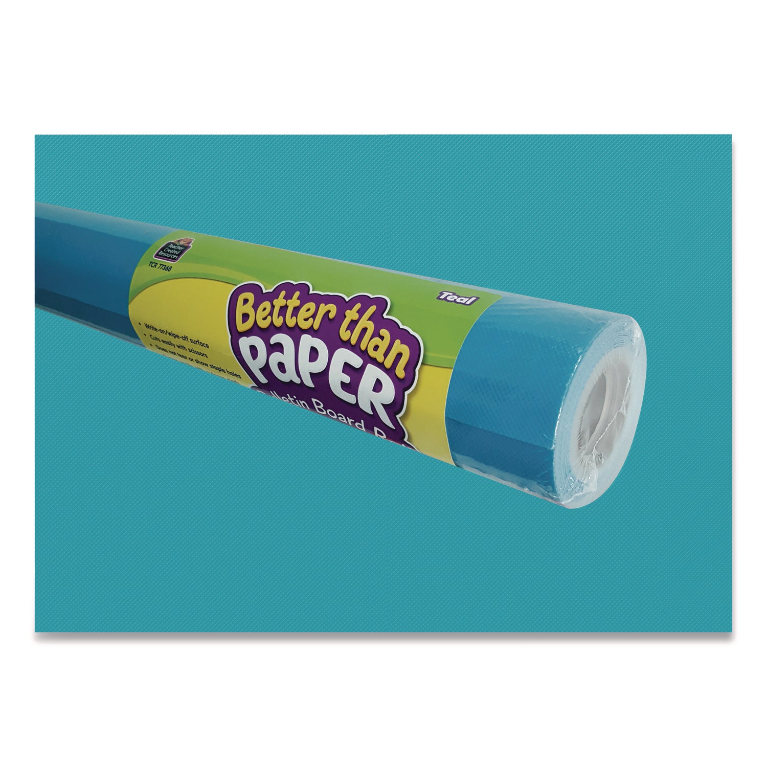 Better Than Paper Bulletin Board Roll, 4 ft x 12 ft, Teal - 4
