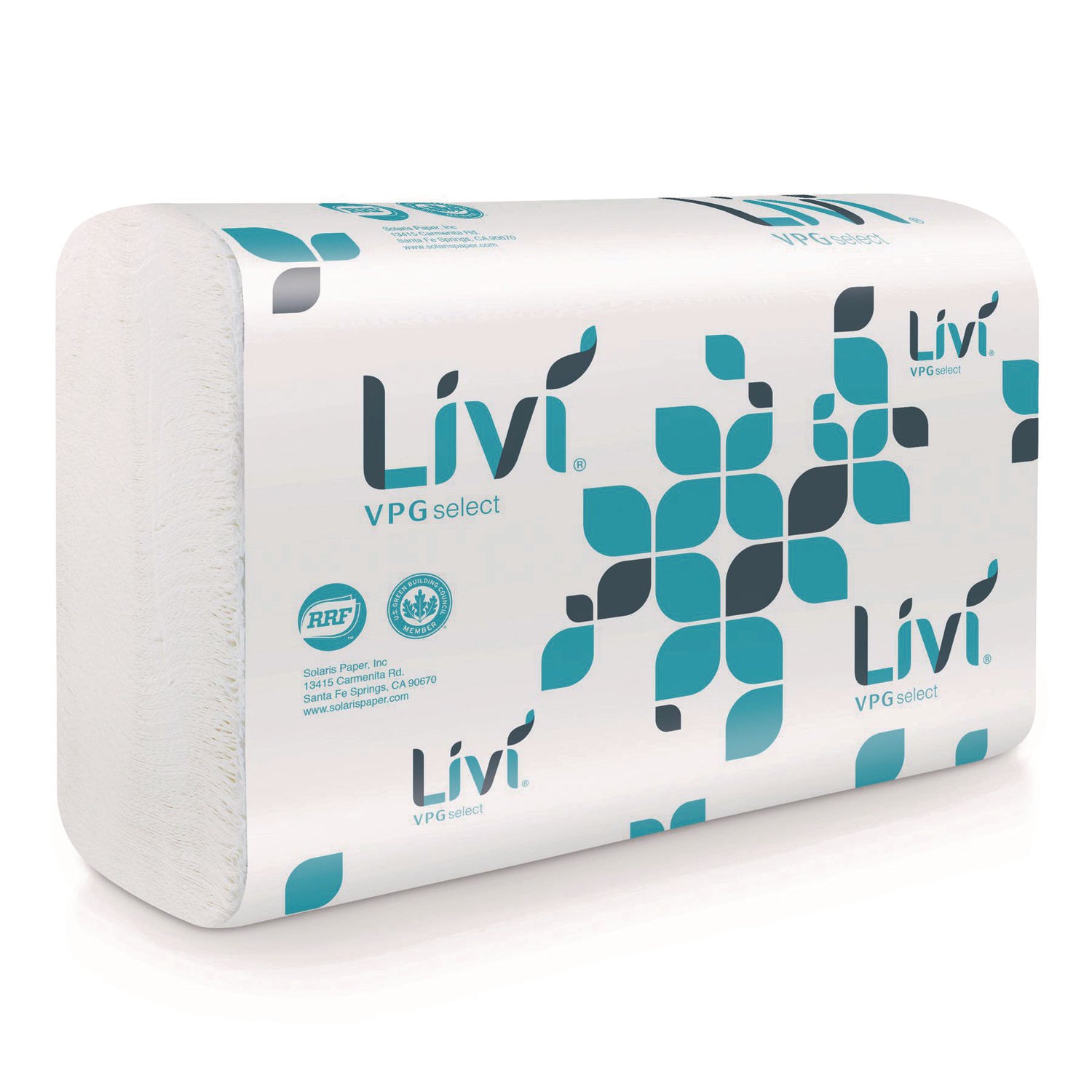 Livi VPG Select Multifold Towel - 1 Ply - Multifold - 9.06" x 9.45" - White - Virgin Fiber - Soft, Embossed, Absorbent, Eco-friendly - For Office Building - 250 Per Pack - 16 / Carton - 1