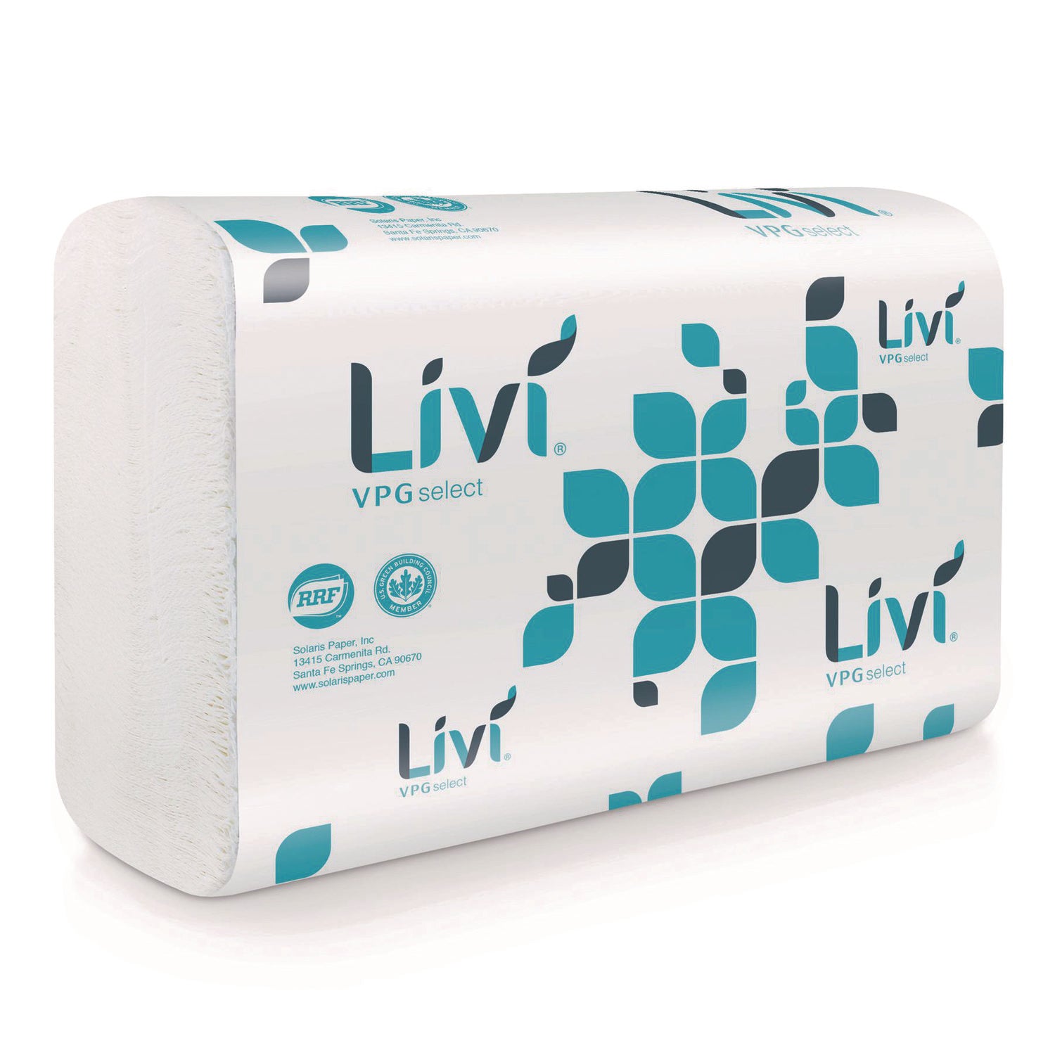 Livi VPG Select Multifold Towel - 1 Ply - Multifold - 9.06" x 9.45" - White - Virgin Fiber - Soft, Embossed, Absorbent, Eco-friendly - For Office Building - 250 Per Pack - 16 / Carton