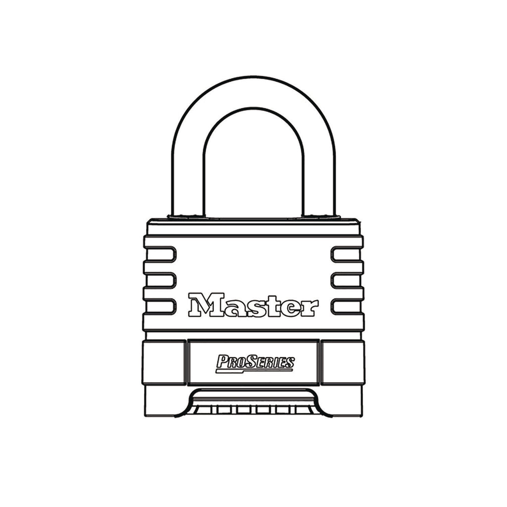 ProSeries Stainless Steel Easy-to-Set Combination Lock, Stainless Steel, 2.18" Wide