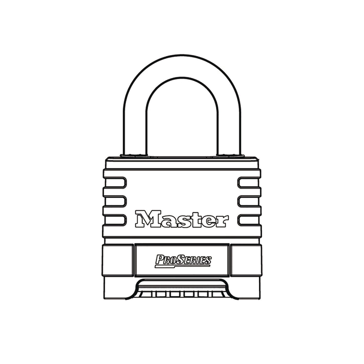 ProSeries Stainless Steel Easy-to-Set Combination Lock, Stainless Steel, 2.18" Wide