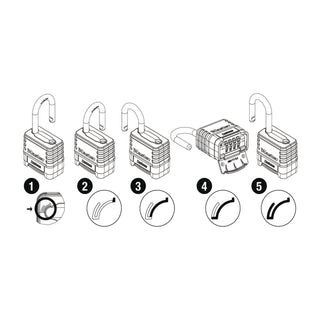ProSeries Stainless Steel Easy-to-Set Combination Lock, Stainless Steel, 2.18" Wide