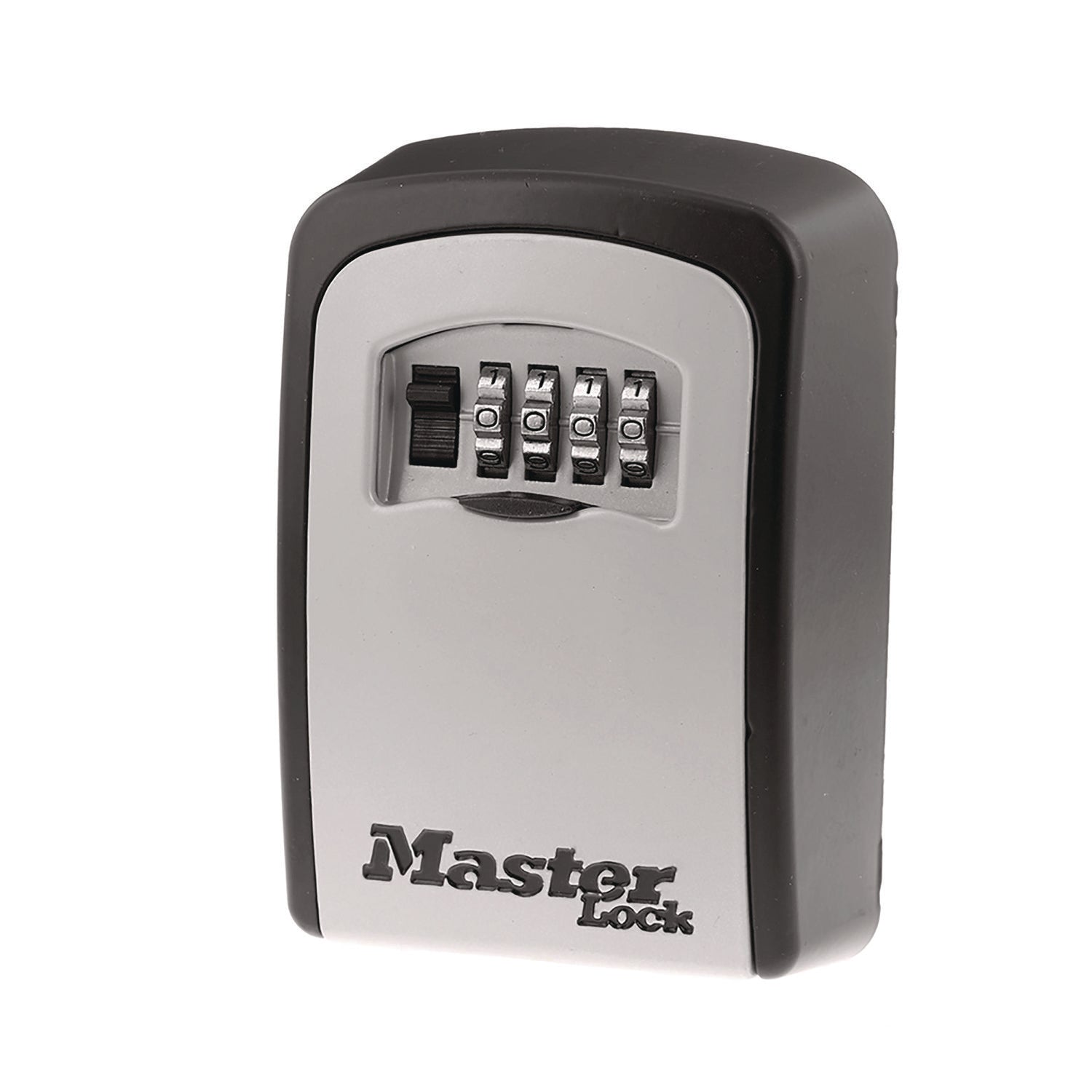 Locking Combination 5 Key Steel Box, 3.25" Wide, Black/Silver