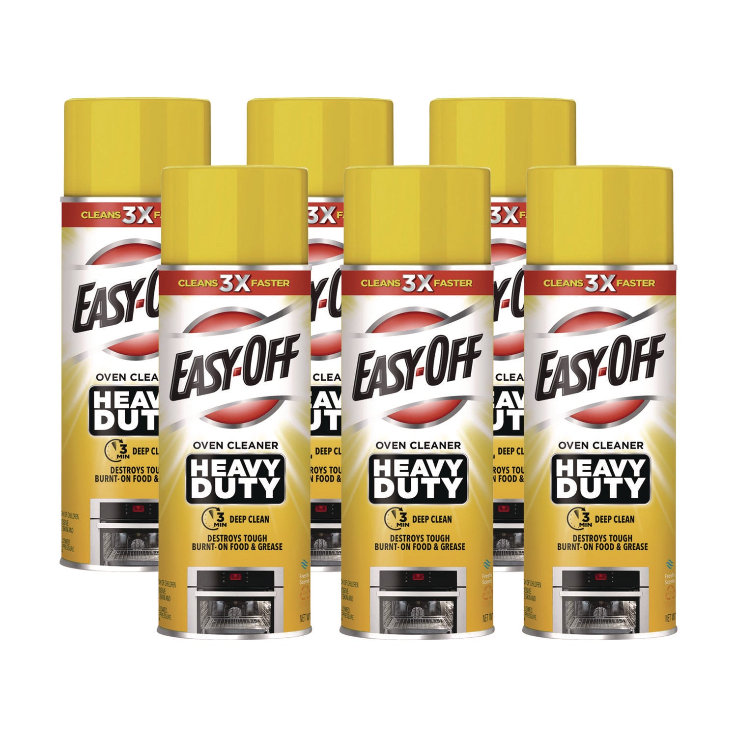 Heavy Duty Oven Cleaner, Fresh Scent, Foam, 14.5 oz Aerosol Spray, 6/Carton