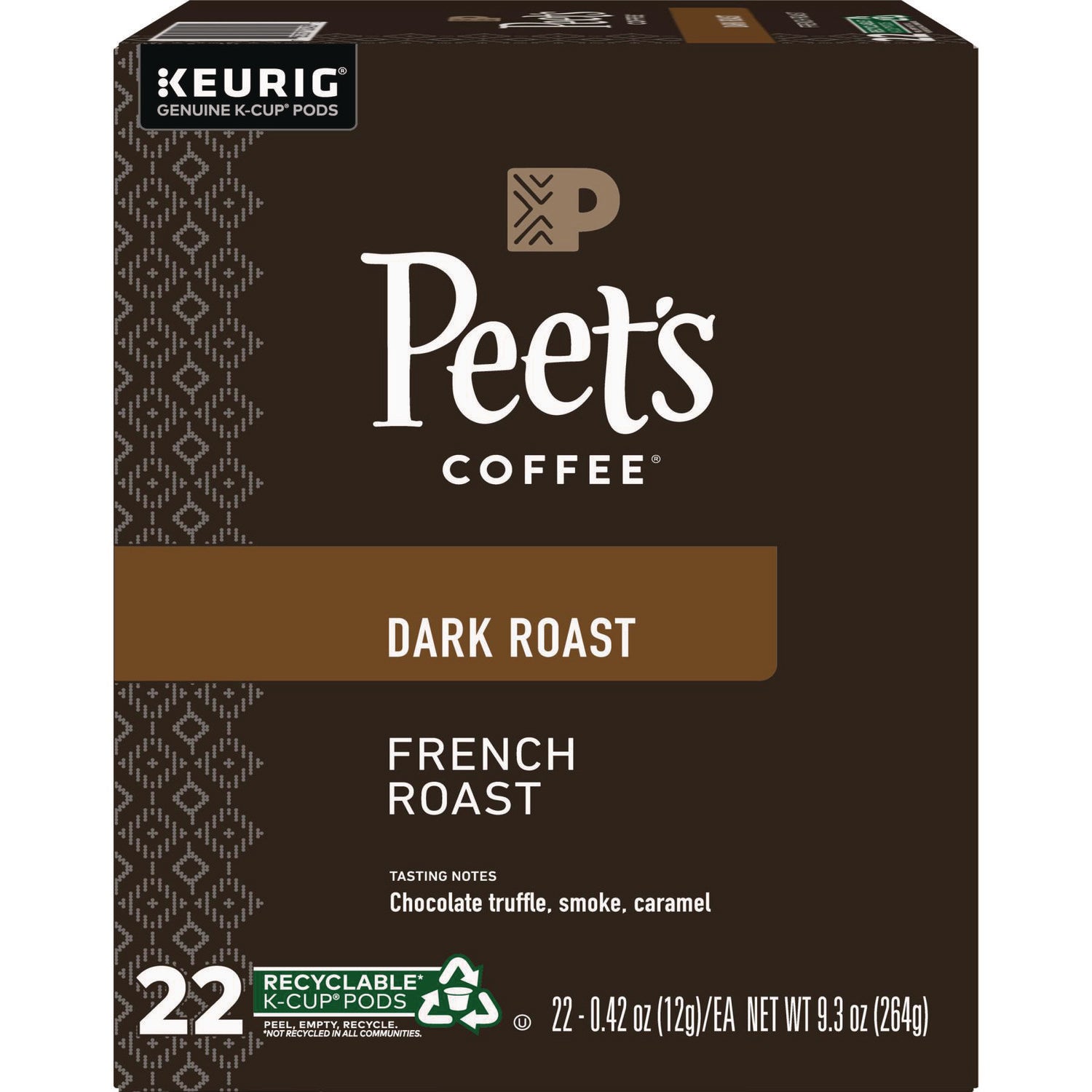 French Roast Coffee K-Cups, 22/Box - 1