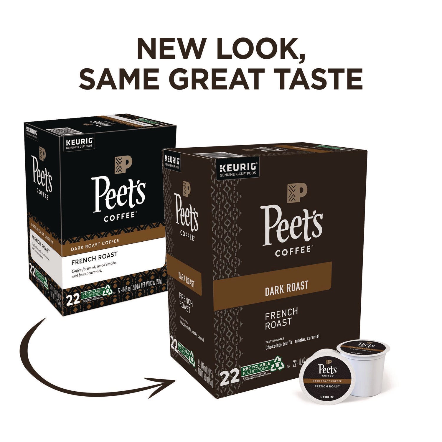 French Roast Coffee K-Cups, 22/Box