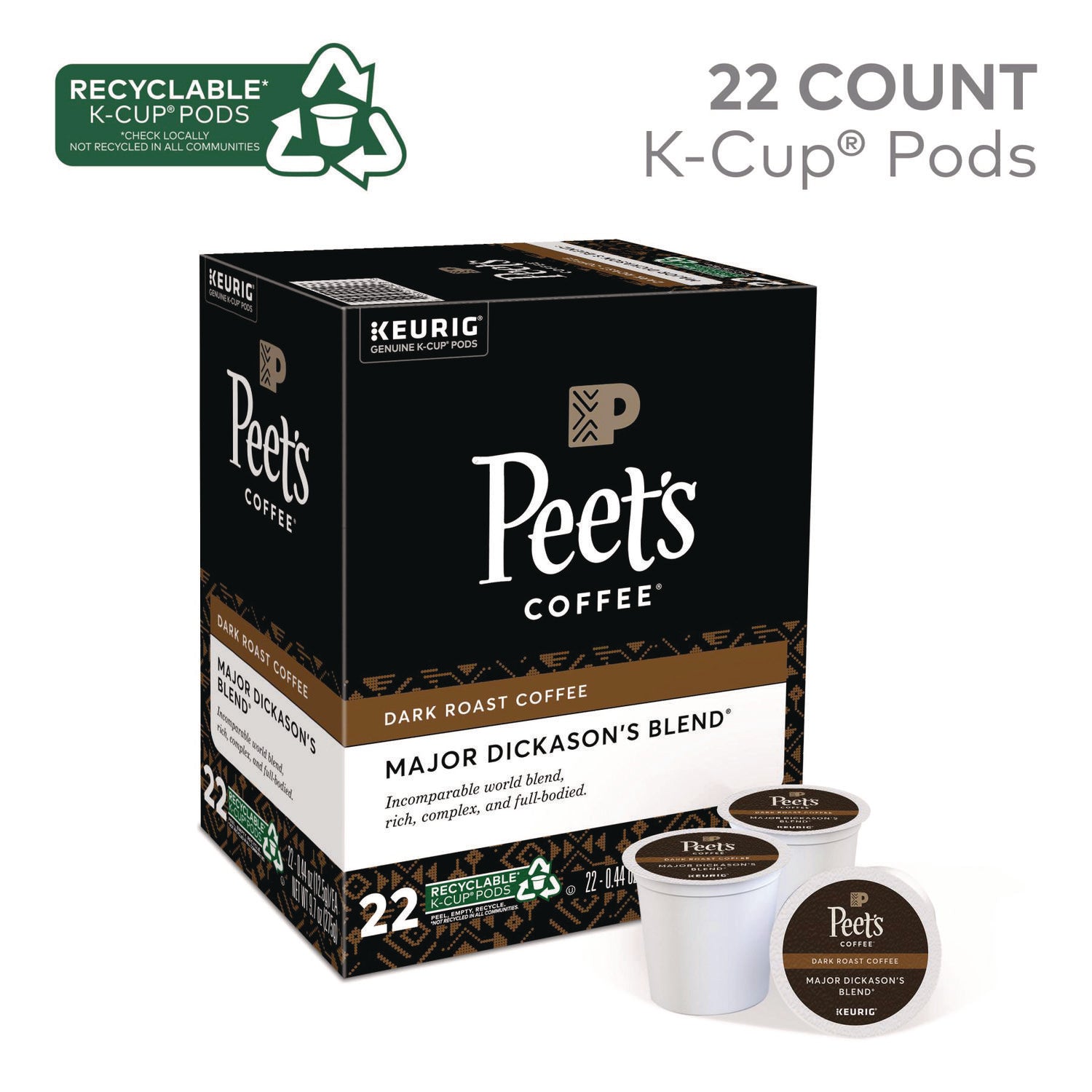 Major Dickason's Blend K-Cups, 22/Box - 5