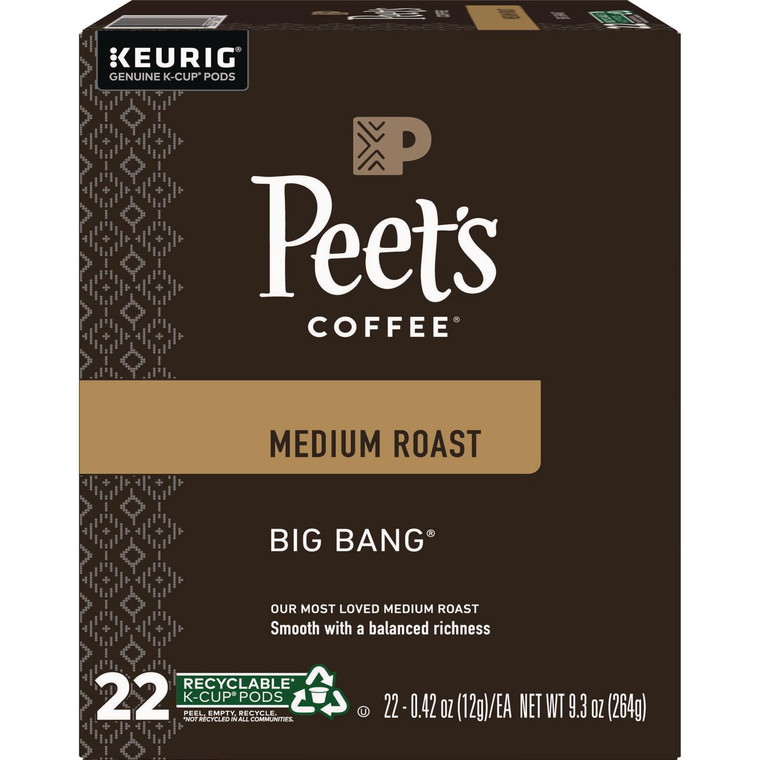 Peet's Big Bang K-Cup, Big Bang, K-Cup, 22/Box - 1