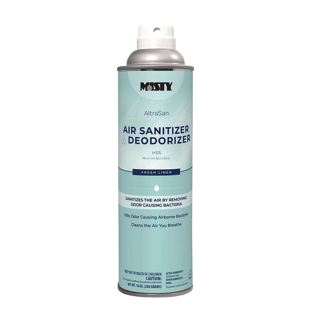 Handheld Air Sanitizer/Deodorizer, Fresh Linen, 10 oz Aerosol Spray, 12/Carton
