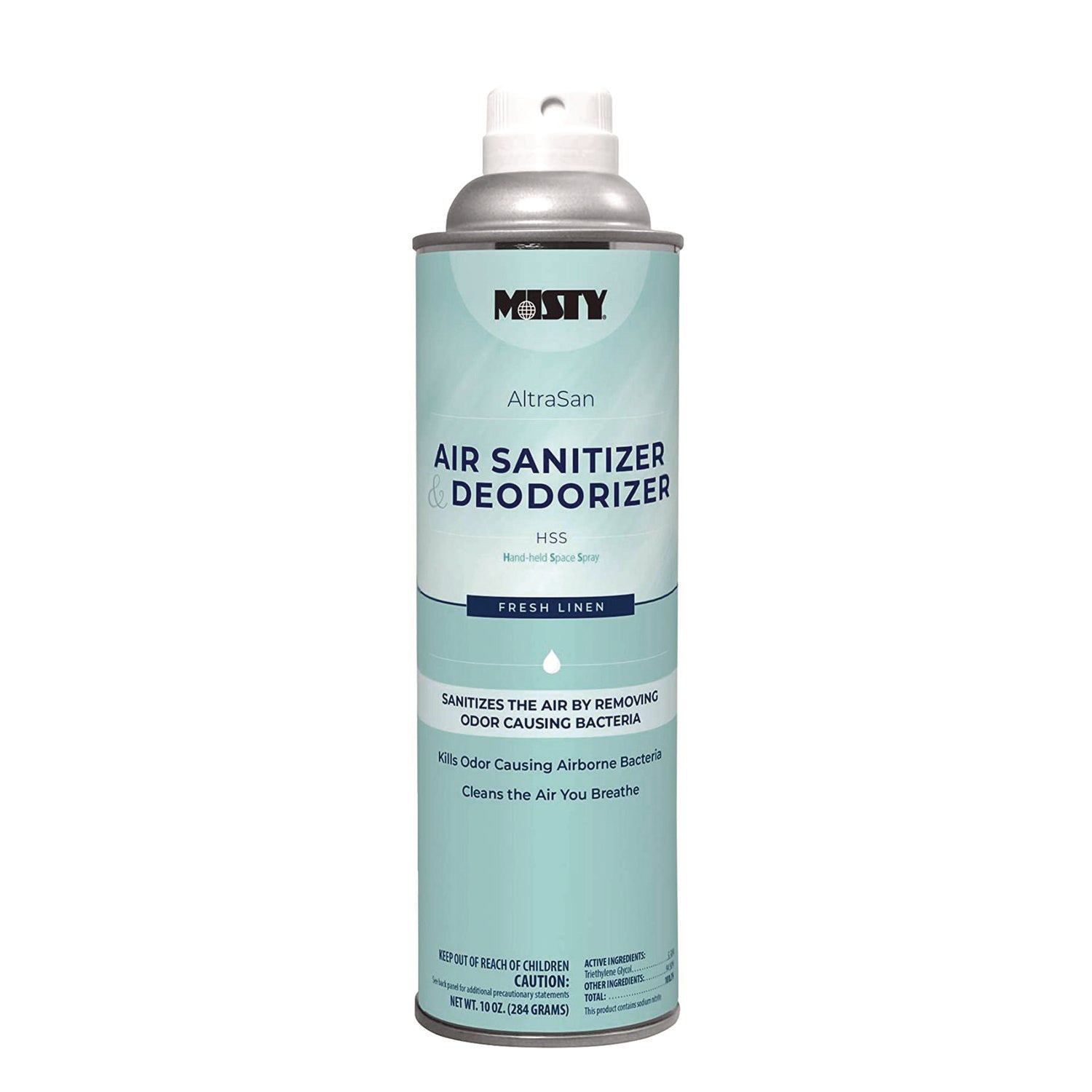 Handheld Air Sanitizer/Deodorizer, Fresh Linen, 10 oz Aerosol Spray, 12/Carton