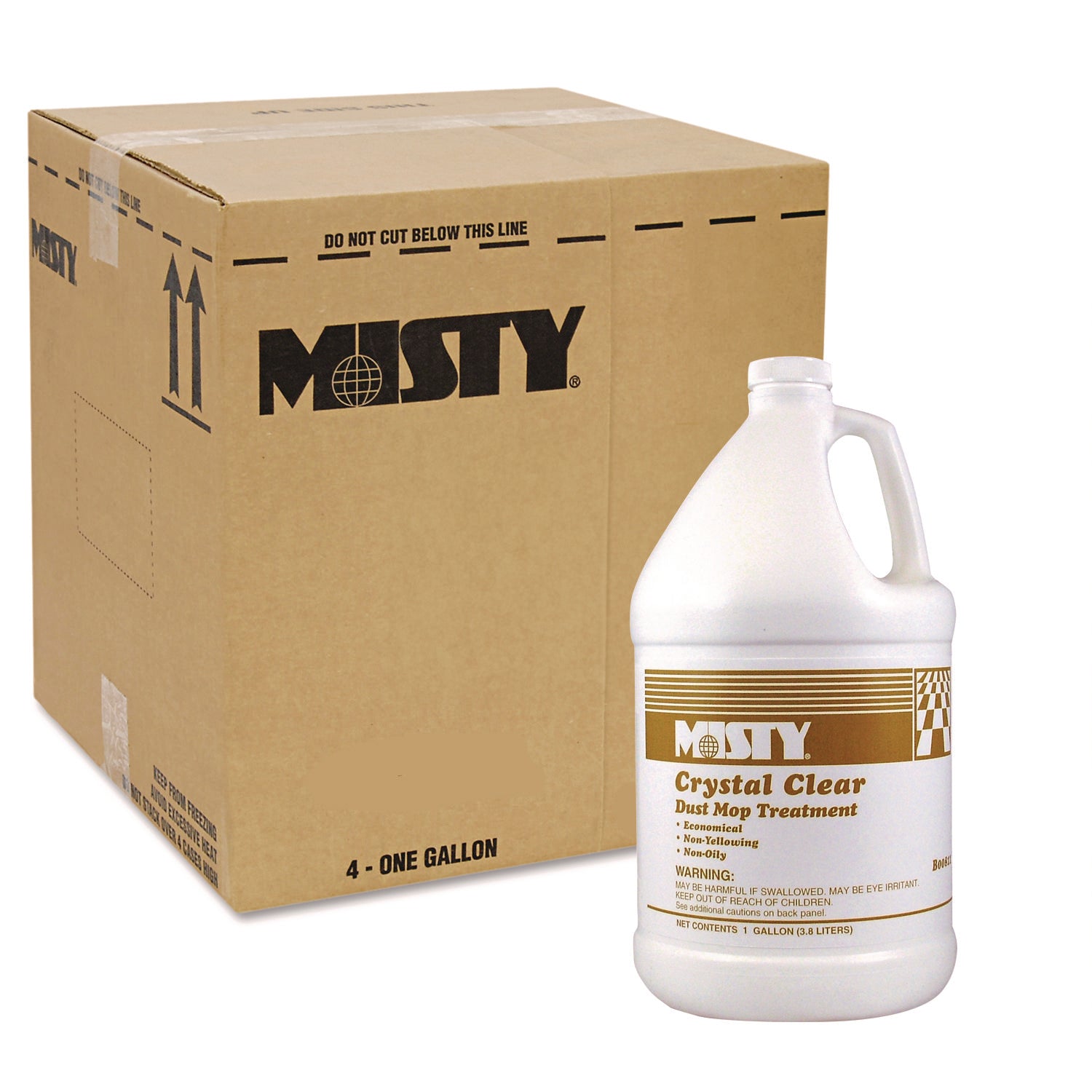 Dust Mop Treatment, Attracts Dirt, Non-Oily, Grapefruit Scent, 1gal, 4/Carton