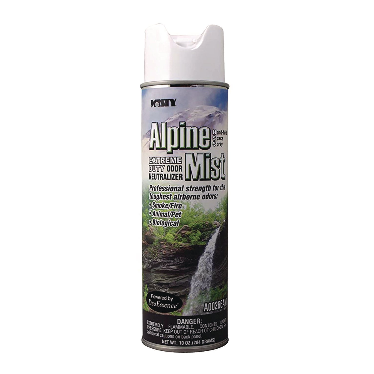 Hand-Held Odor Neutralizer, Alpine Mist, 10 oz Aerosol Spray, 12/Carton