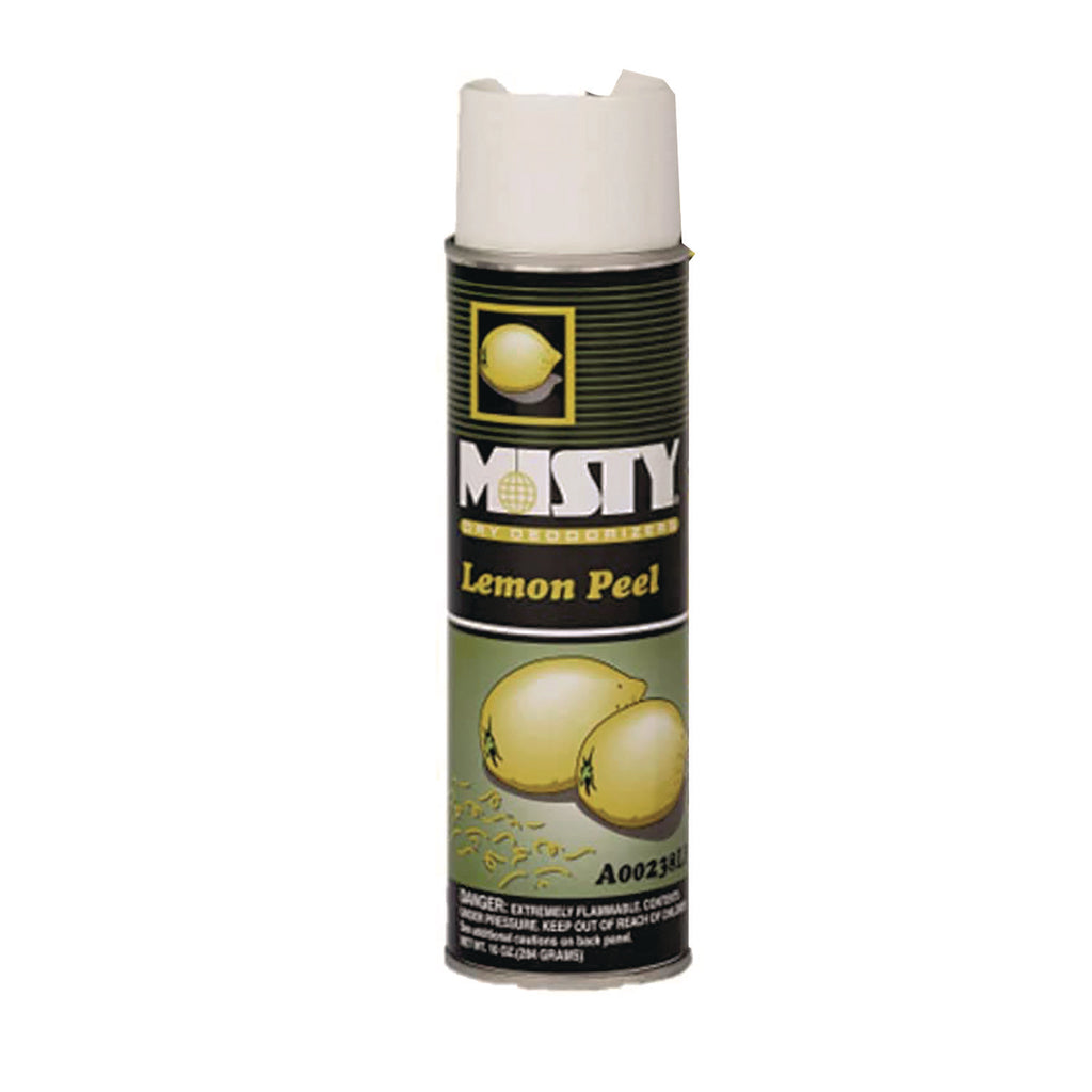 Handheld Air Deodorizer, Lemon Peel, 10 oz Aerosol Spray, 12/Carton