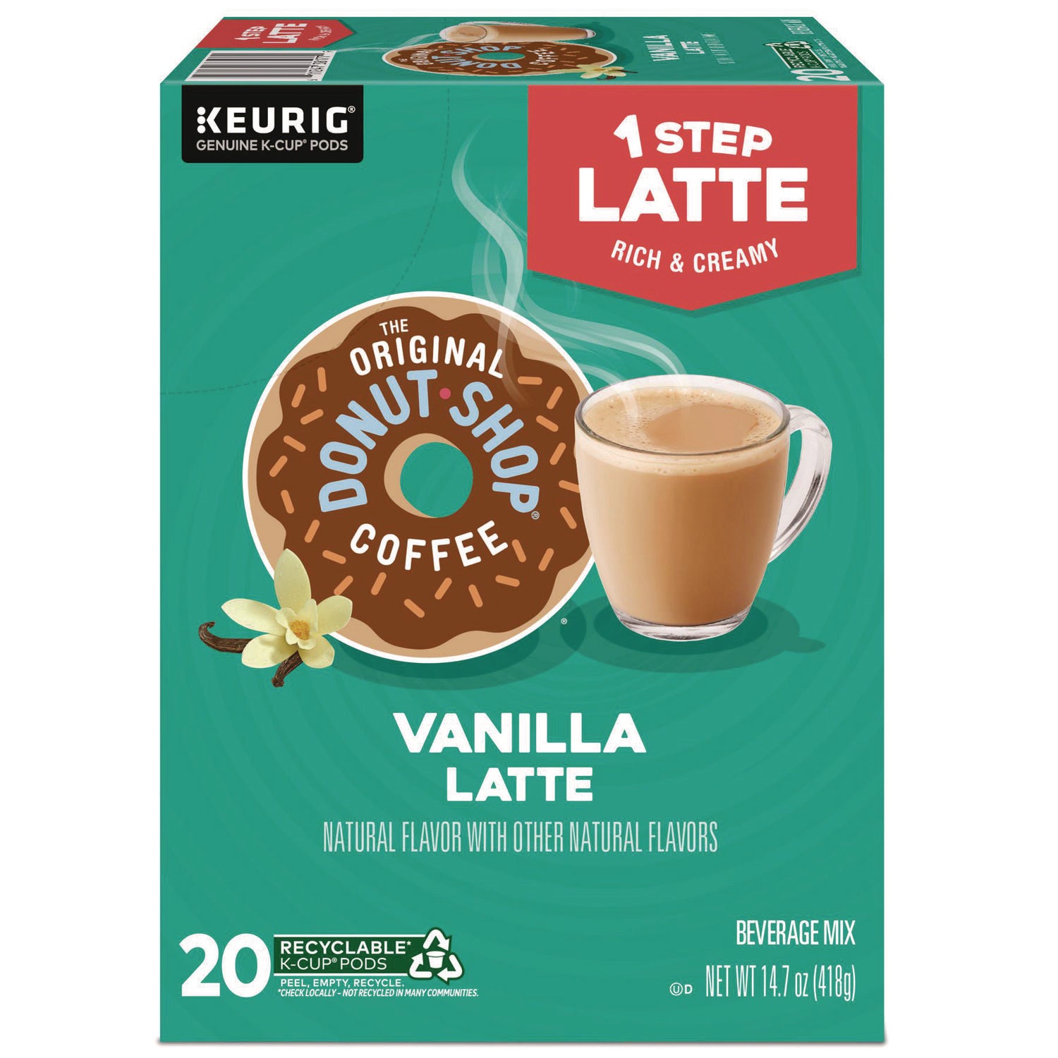 Vanilla One Step Latte K-Cup, 20/Box - 4