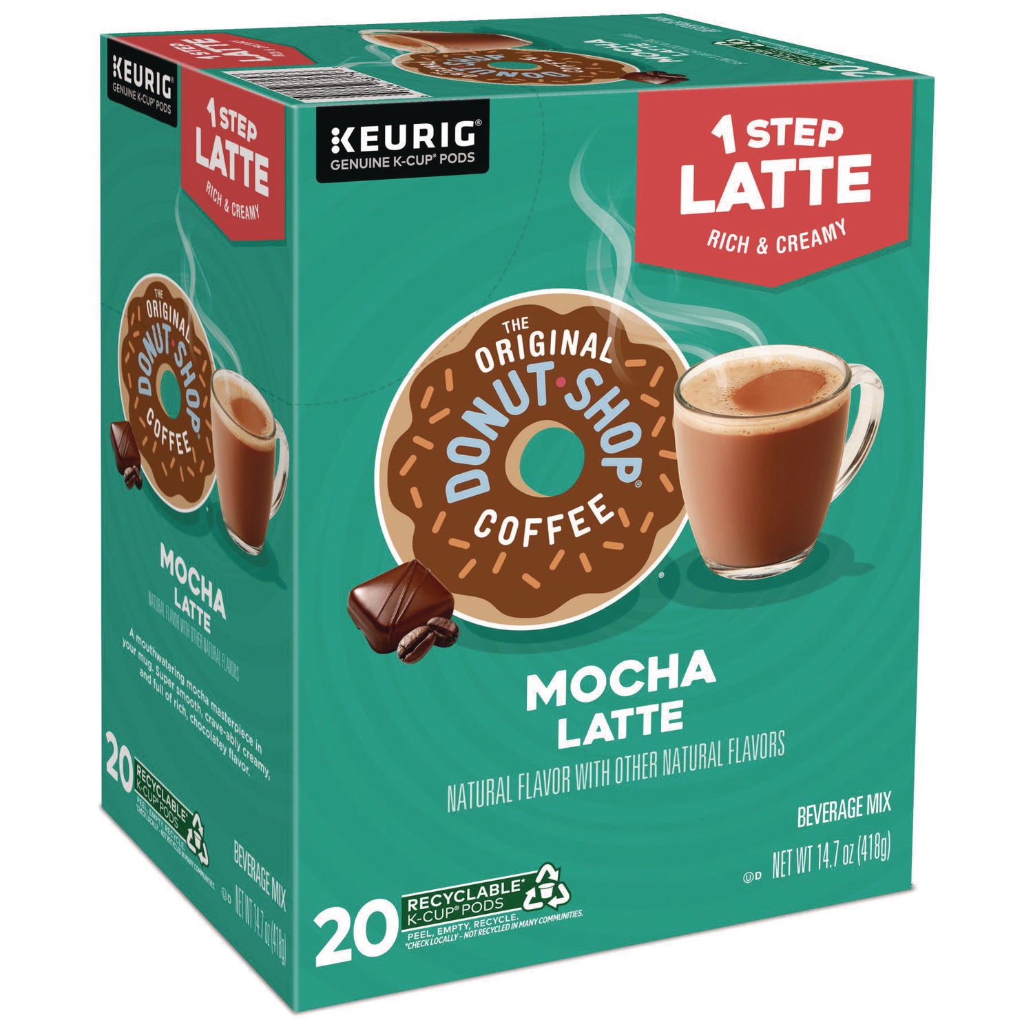 Mocha One Step Latte K-Cup, Vanilla, 20/Box - 1