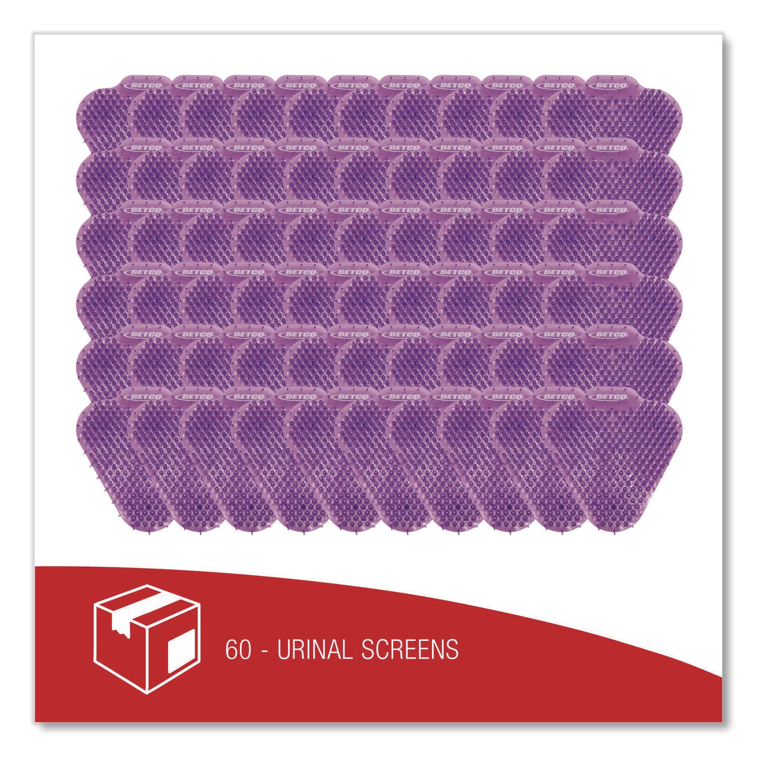 Betco Anti-Splash Scented Urinal Screen - Anti-splash, Recyclable - 60 / Carton - Purple - 5