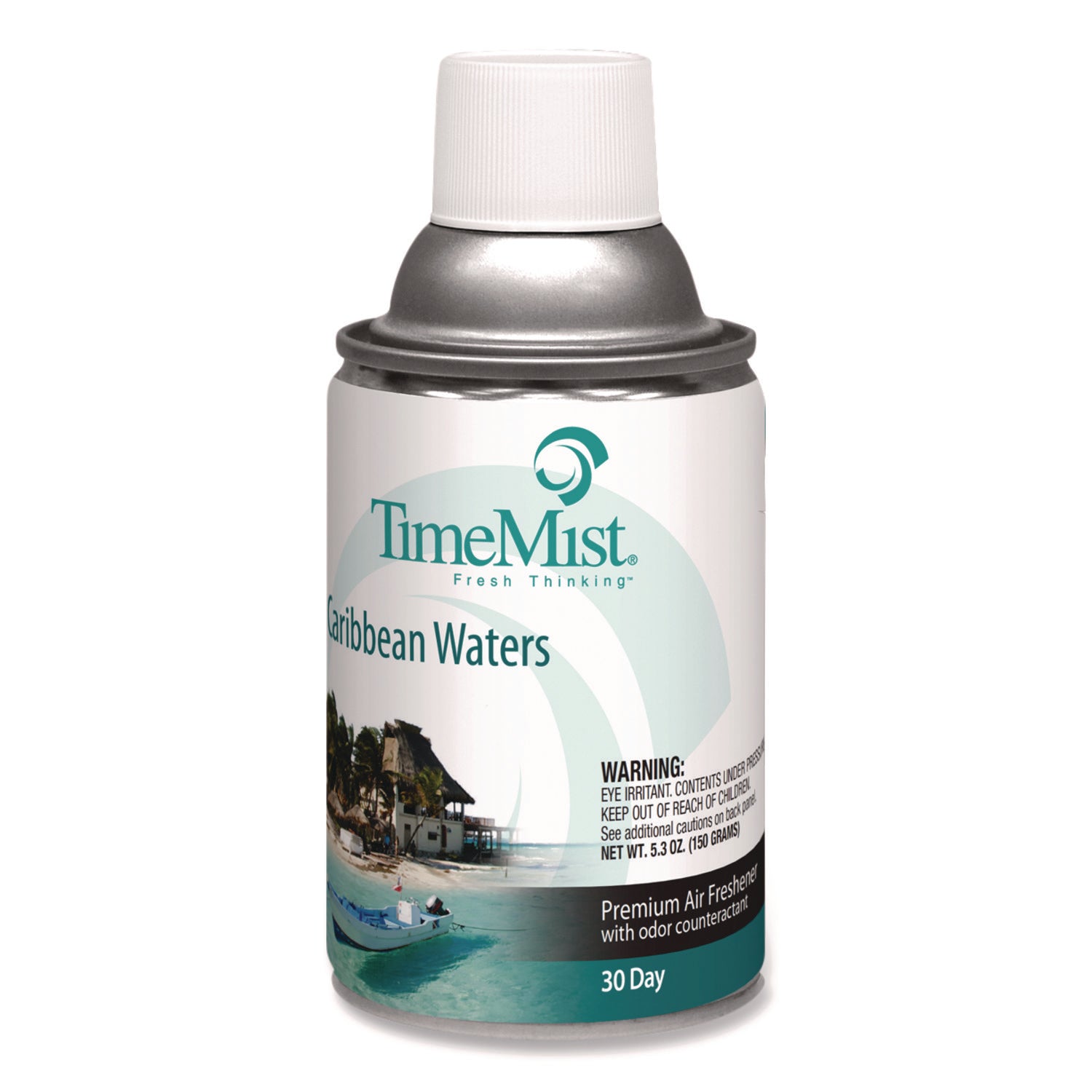 Premium Metered Air Freshener Refill, Caribbean Waters, 6.6 oz Aerosol Spray - 1