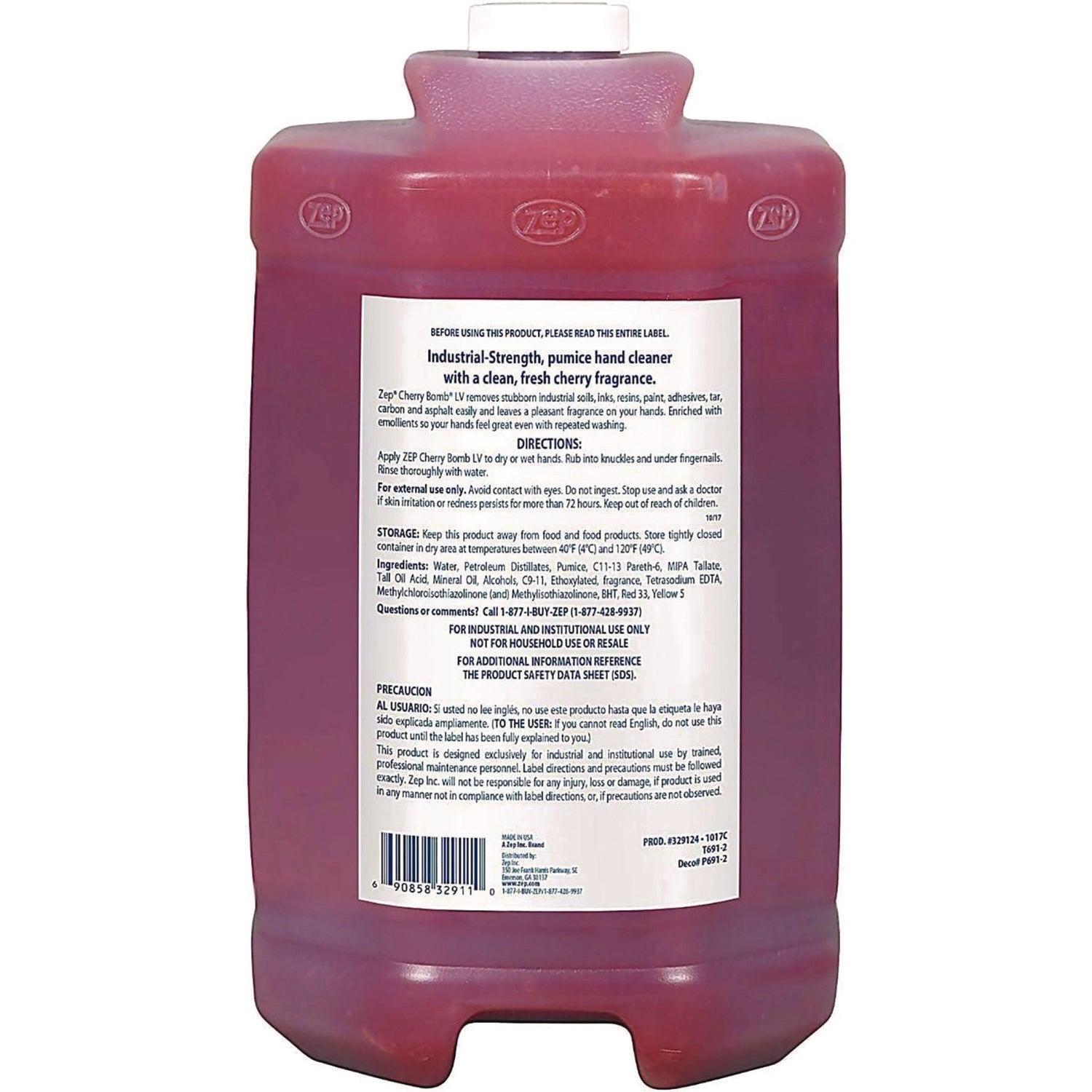 Cherry Bomb Hand Cleaner, Cherry Scent, 1 gal Bottle - 2