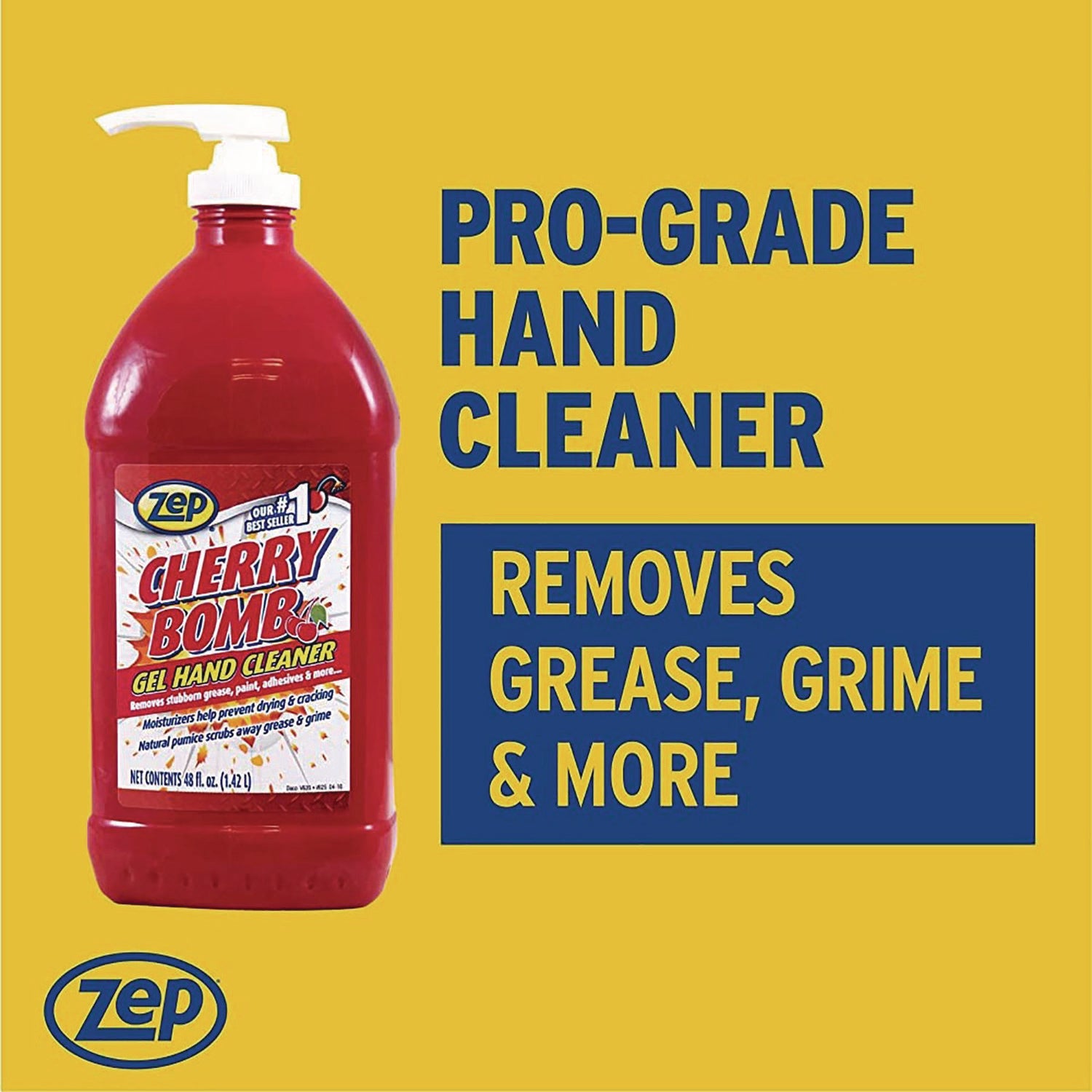 Cherry Bomb Gel Hand Cleaner, Cherry Scent, 48 oz Pump Bottle