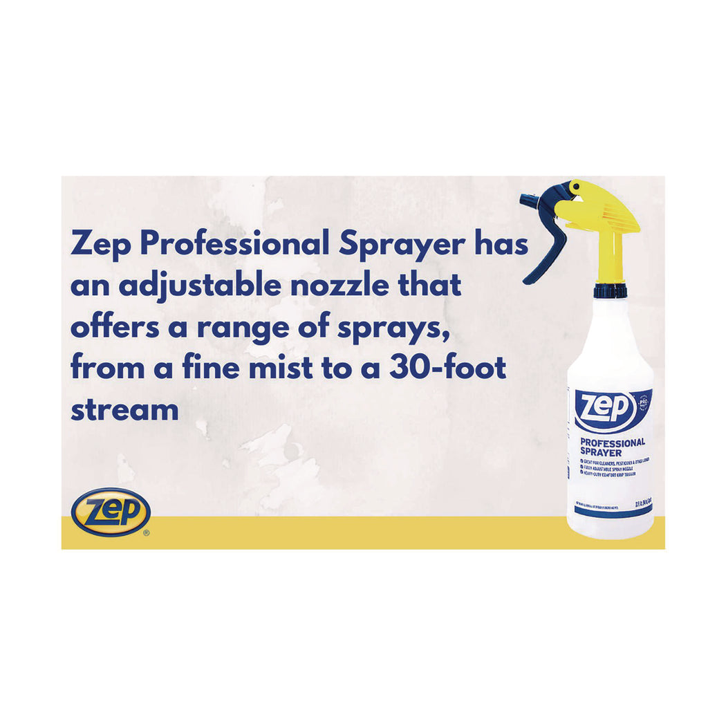 Professional Spray Bottle, 32 oz, Blue/Gold/Clear, 36/Carton