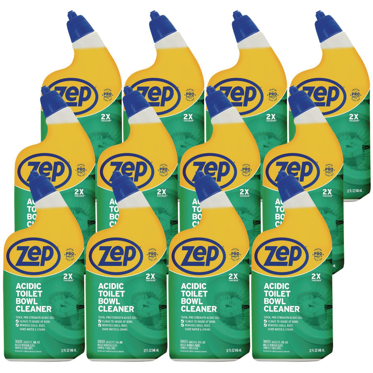 Acidic Toilet Bowl Cleaner, Mint, 32 oz Bottle, 12/Carton