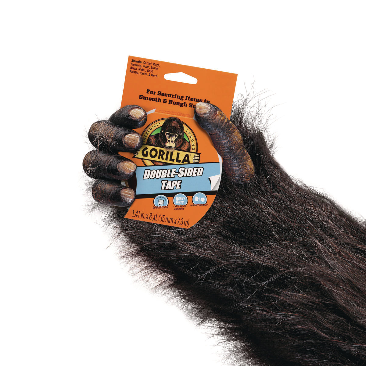 Gorilla Double-Sided Tape - 24 ft Length x 1.40" Width - 1 Roll - Gray