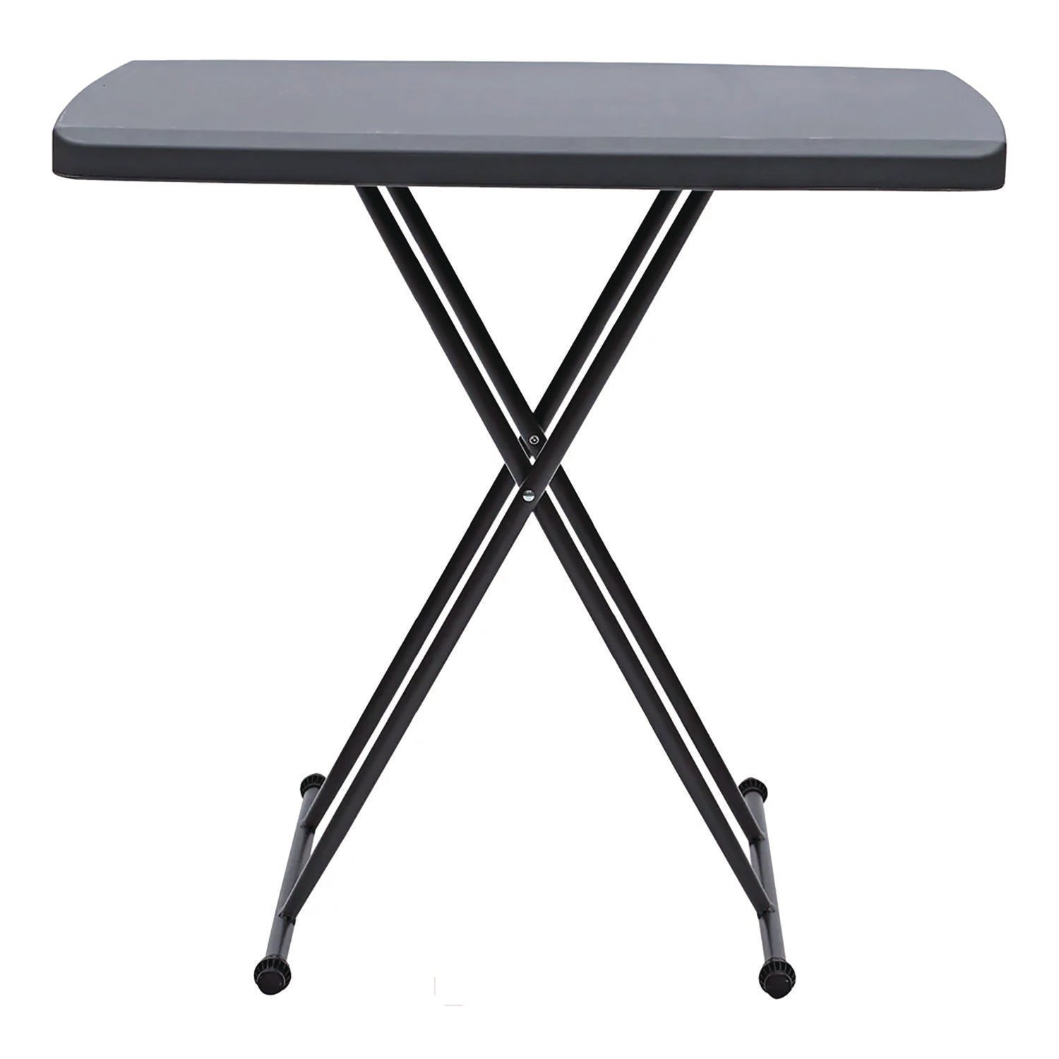 IndestrucTable Classic Personal Folding Table, 30" x 20" x 25" to 28", Charcoal - 5