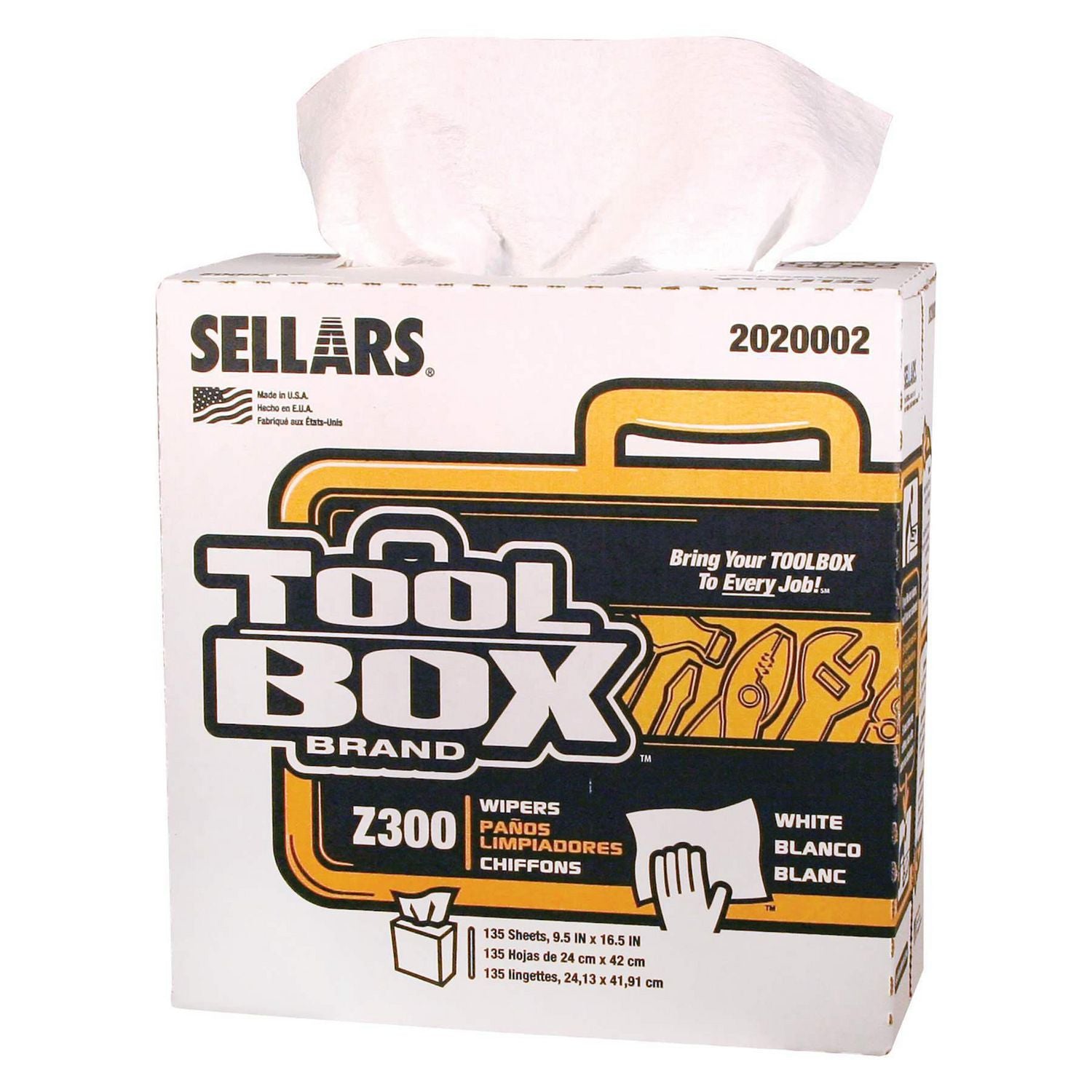 Z300 Pop-Up Wipers, 1-Ply, 8.5 x 16.5, White, 8/Carton