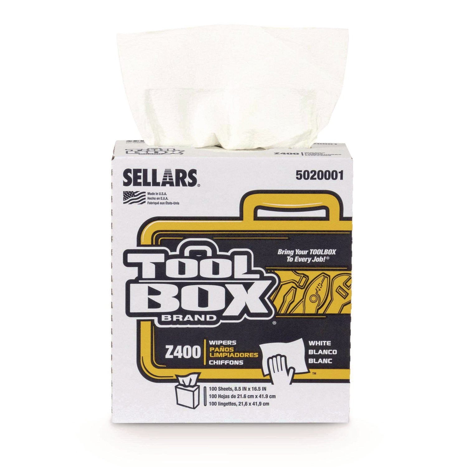 Z400 Interfold Pop-Up Wipers, 1-Ply, 8.5 x 16.5, White, 12/Carton