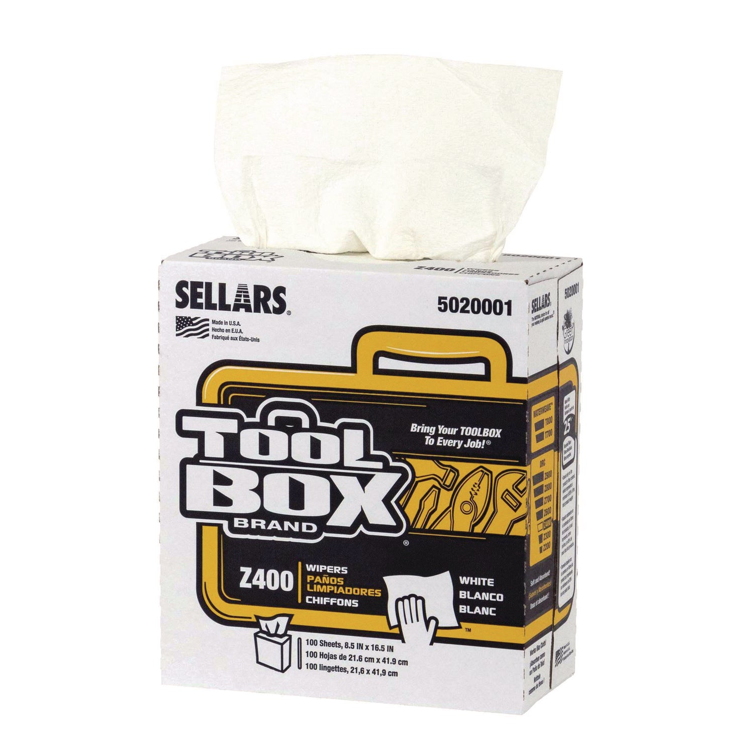 Z400 Interfold Pop-Up Wipers, 1-Ply, 8.5 x 16.5, White, 12/Carton