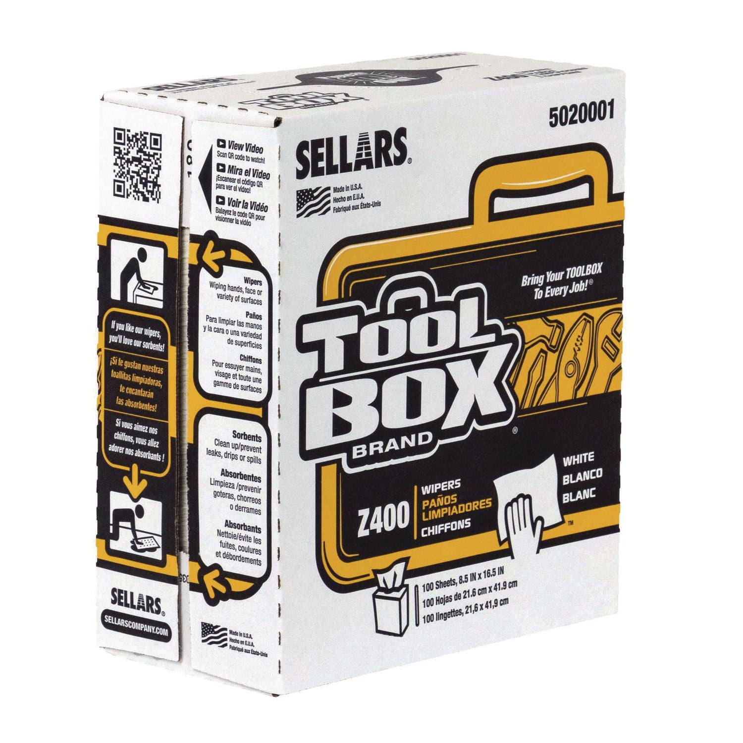 Z400 Interfold Pop-Up Wipers, 1-Ply, 8.5 x 16.5, White, 12/Carton