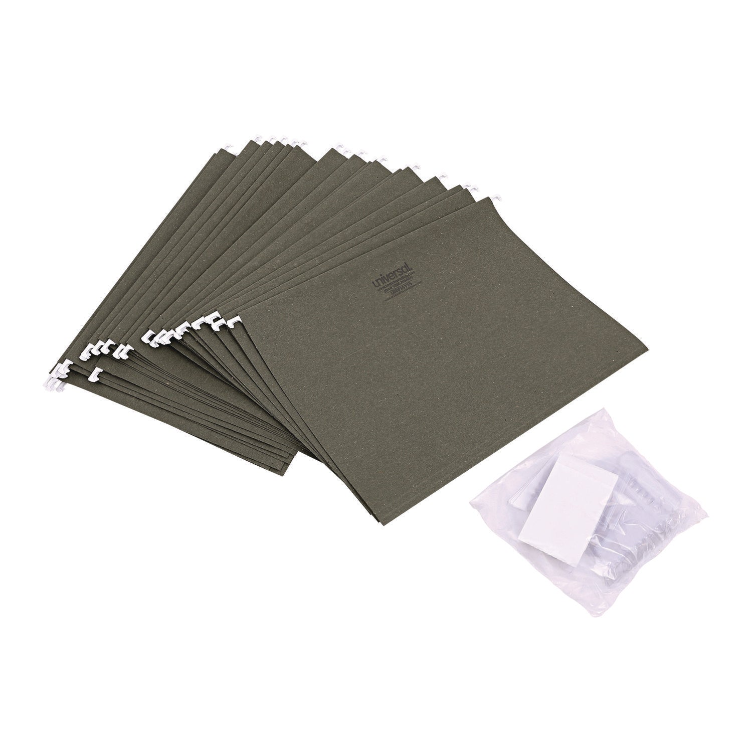 Hanging File Folders, Letter Size, 1/5-Cut Tabs, Standard Green, 25/Box - 3