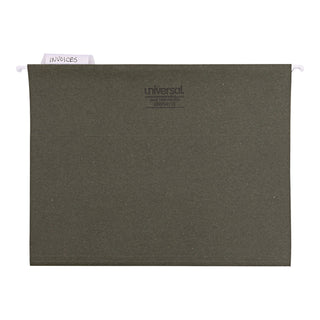 Hanging File Folders, Letter Size, 1/5-Cut Tabs, Standard Green, 25/Box - 5