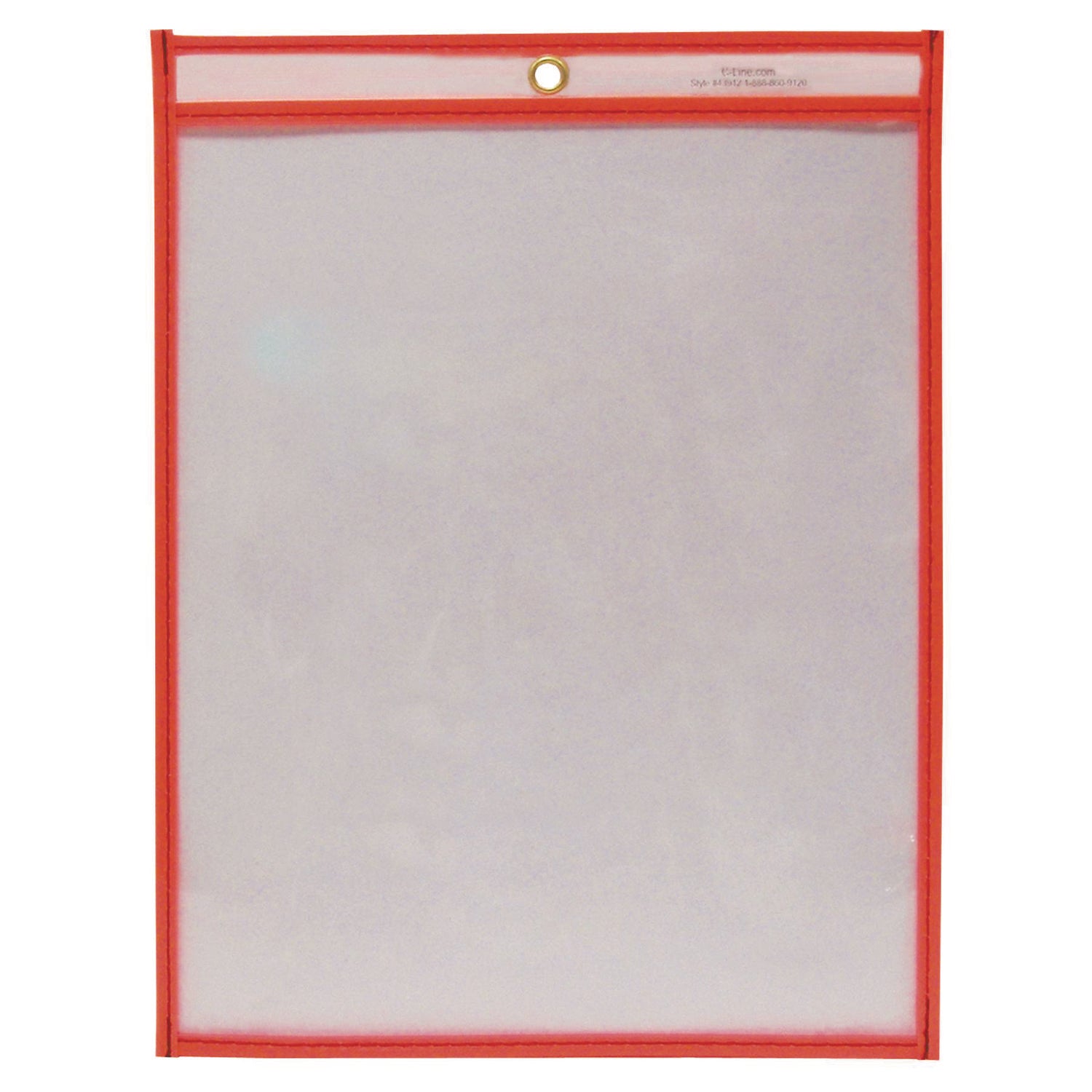C-Line Reusable Dry Erase Pocket - Study Aid - Neon Red, 9 x 12, 40814