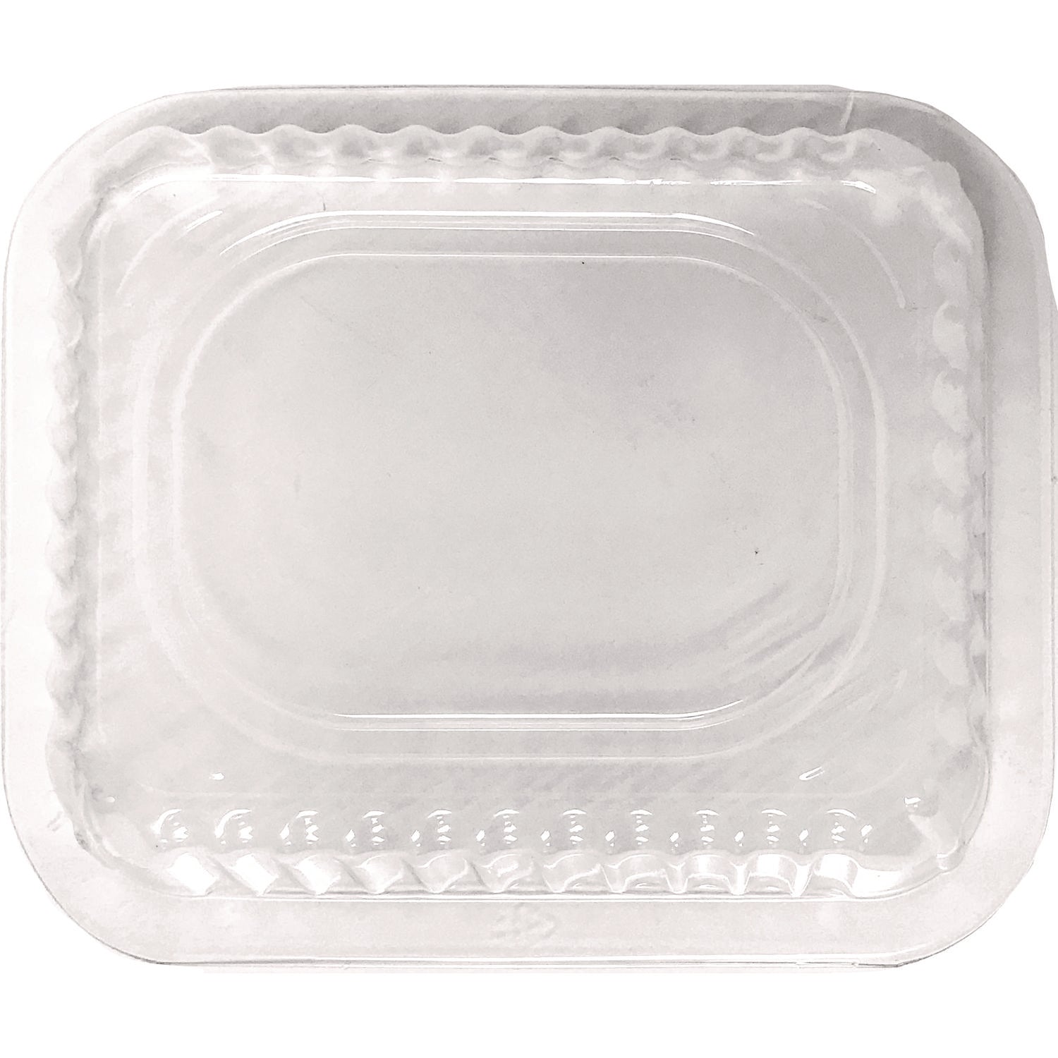 Plastic Dome Lids, Fits 1 lb Oblong Pan, Clear, 1,000/Carton - 2