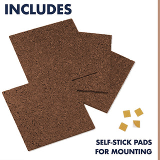 Quartet Dark Cork Panel, Sold as 1 Package, 4 Each per Package