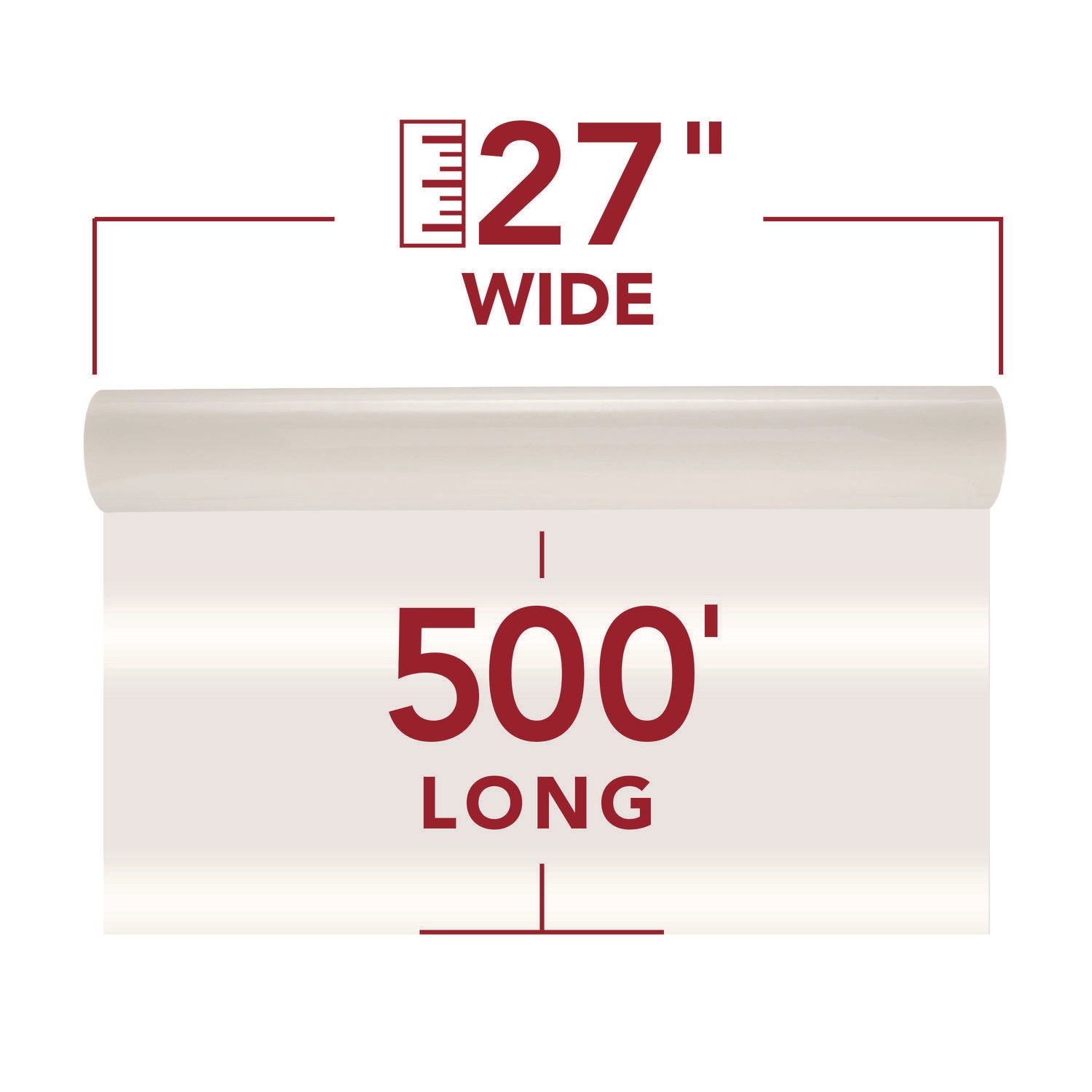 NAP-Lam I Roll Film, 1.5 mil, 27" x 500 ft, Gloss Clear, 2/Box - 4