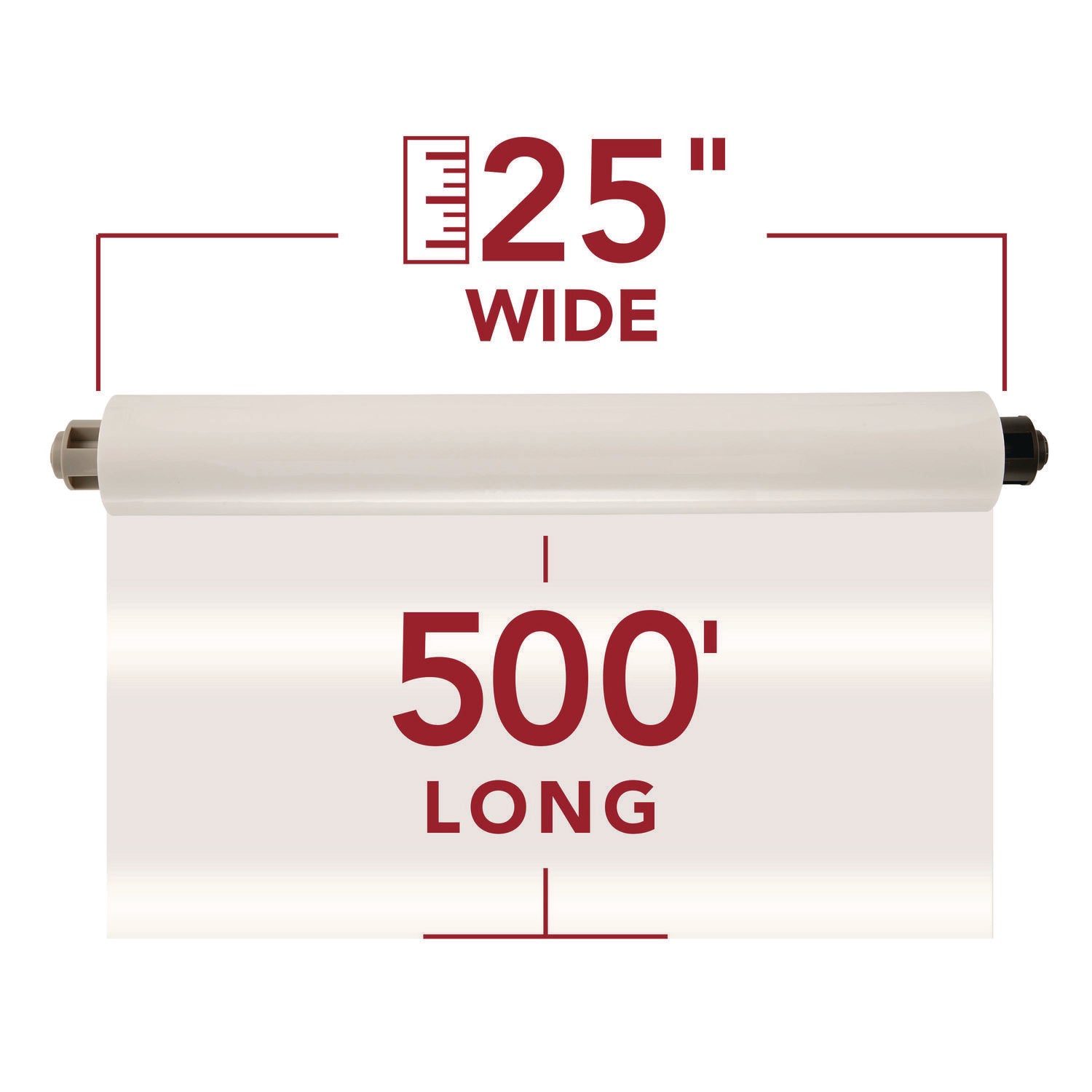 EZload Roll Film, Nap I, 1.5 mil, 25" x 500 ft, Gloss Clear, 2/Box - 4