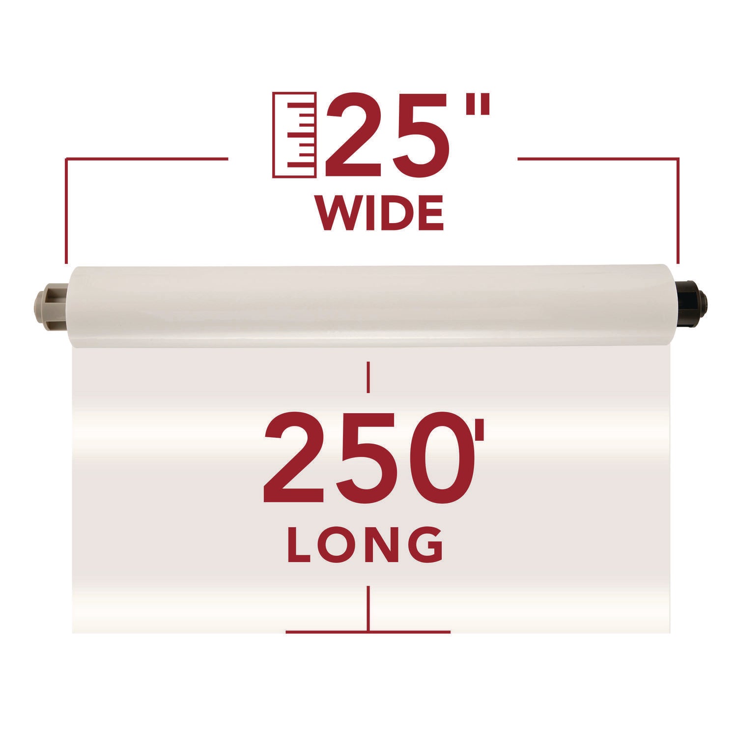 EZload Roll Film, Nap I, 3 mil, 25" x 250 ft, Gloss Clear, 2/Box - 4