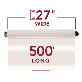 EZload Roll Film, Nap I, 1.5 mil, 27" x 500 ft, Gloss Clear, 2/Box - 4