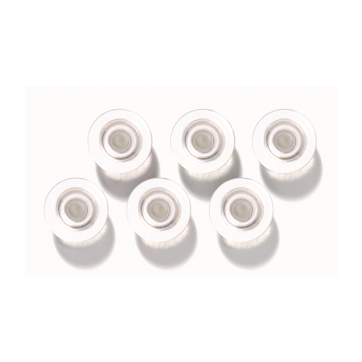 Glass Magnets, Large, Clear, 0.45" Diameter, 6/Pack
