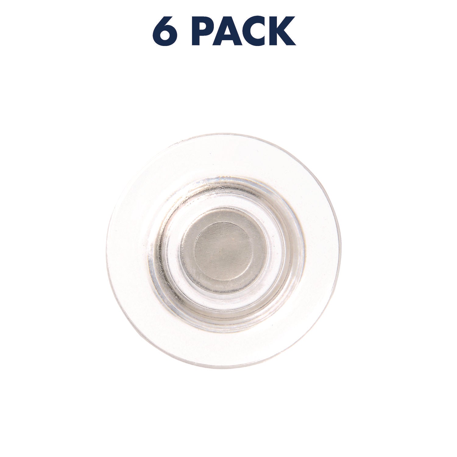 Glass Magnets, Large, Clear, 0.45" Diameter, 6/Pack - 3